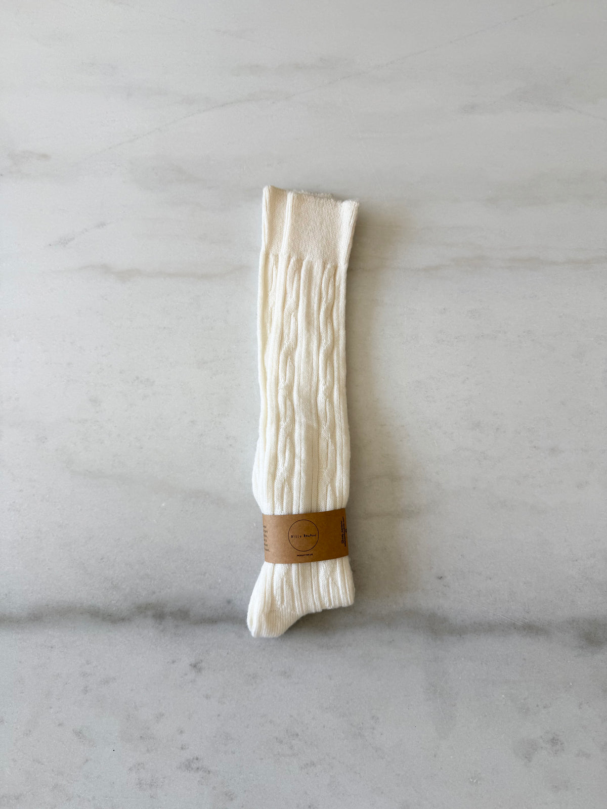 CANADA WOOL CABLE KNEE SOCKS