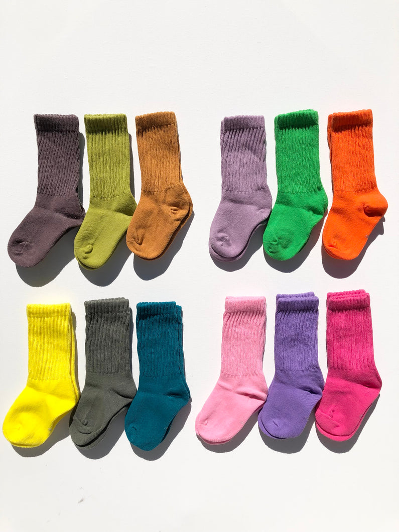 TODDLER COLOR SOCK - pack of 3