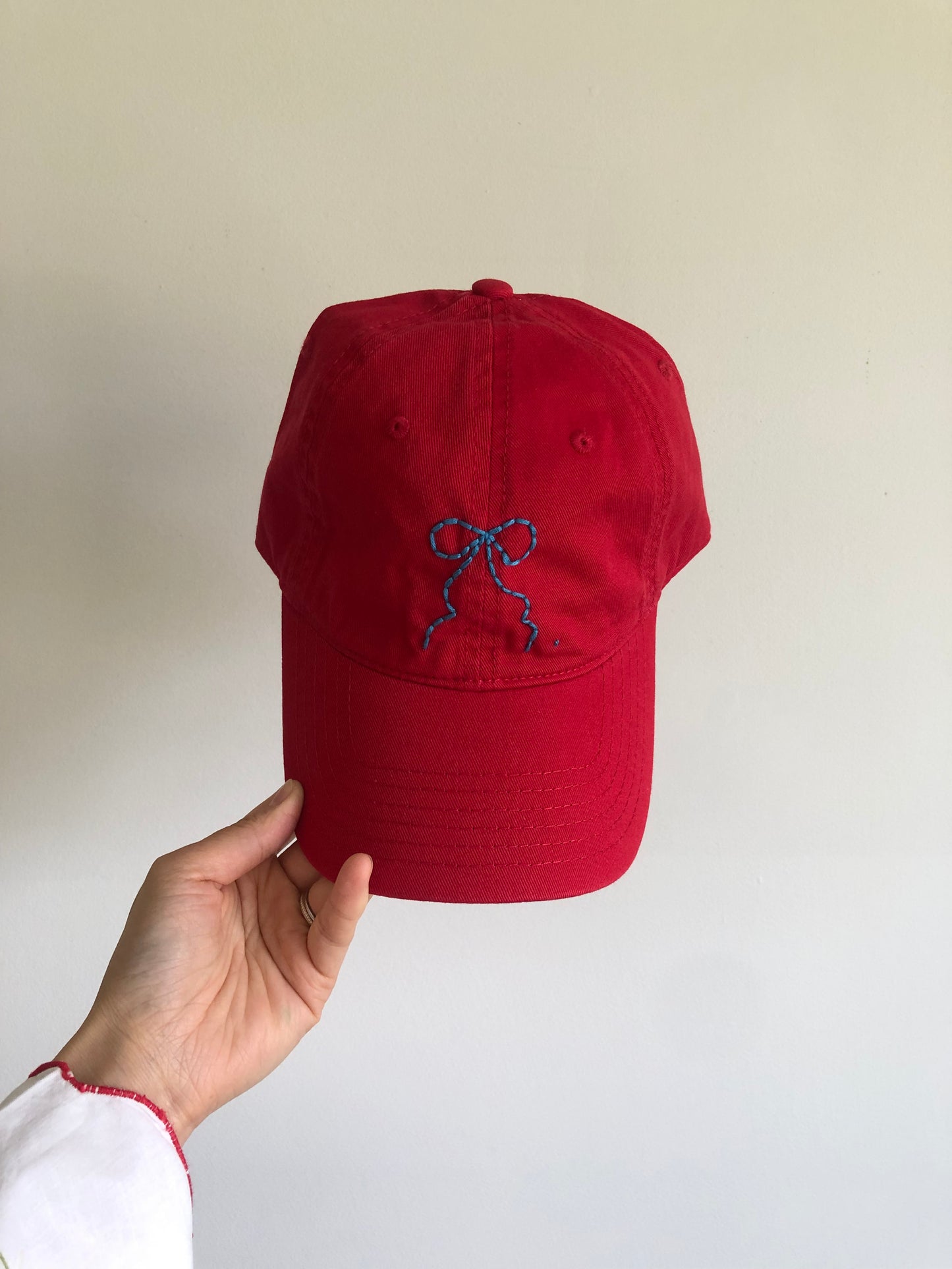 HAND EMBROIDERY BOW CAPS