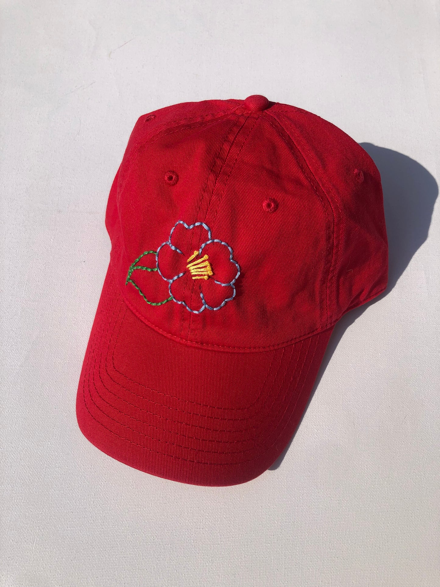 HAND EMBROIDERY CAMELLIA CAPS