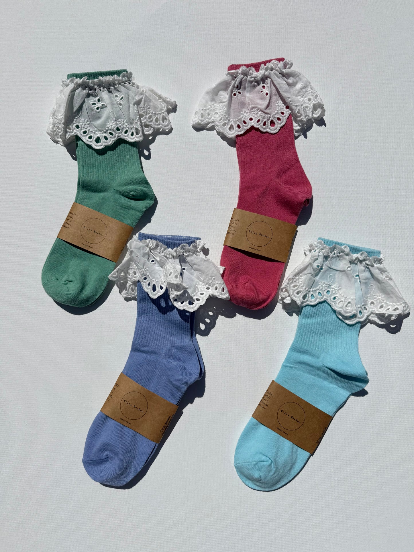 COTSWOLD MEADOW LACE SOCKS - brights