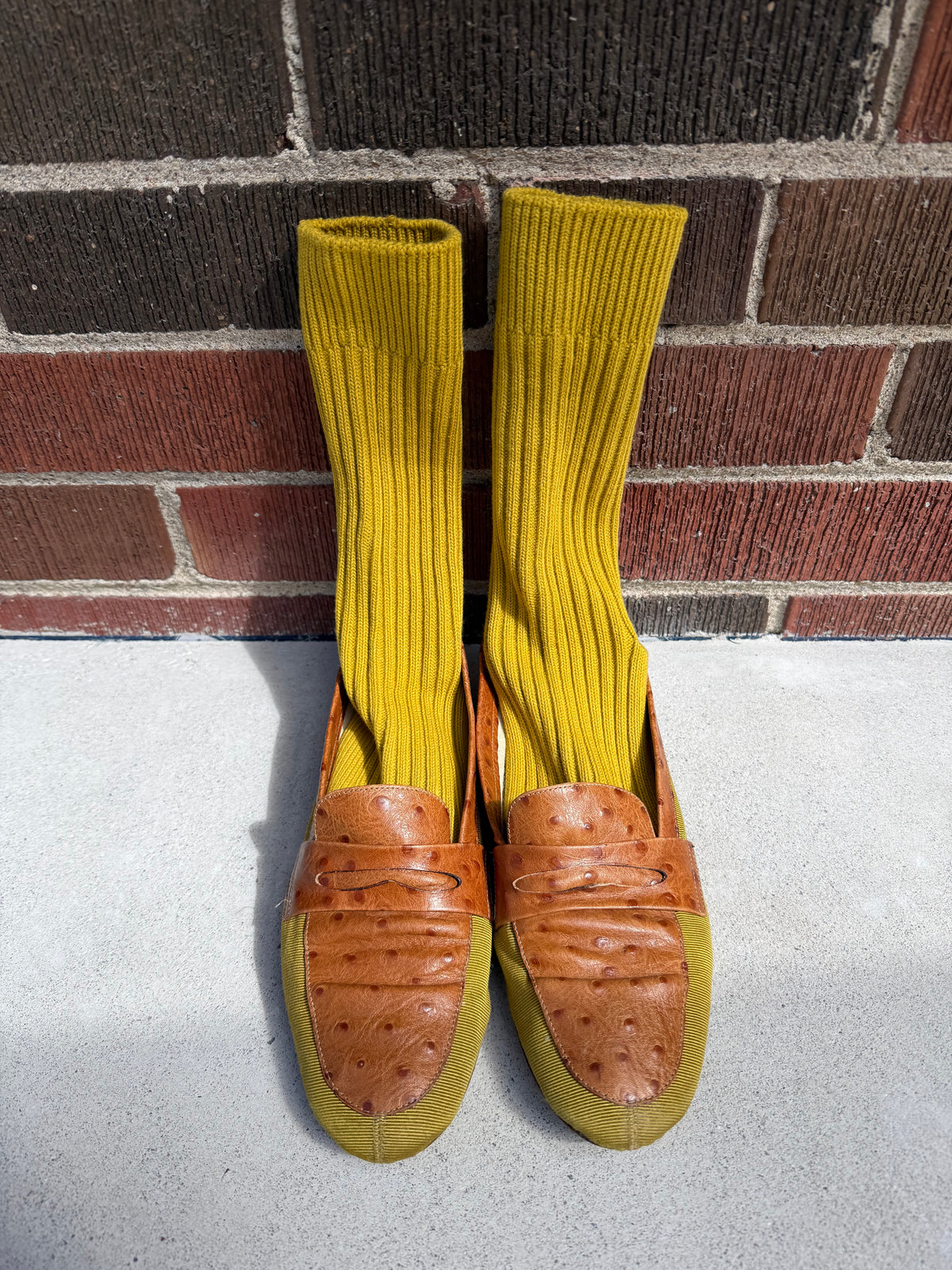 RIBBED COTTON HIGH SOCKS