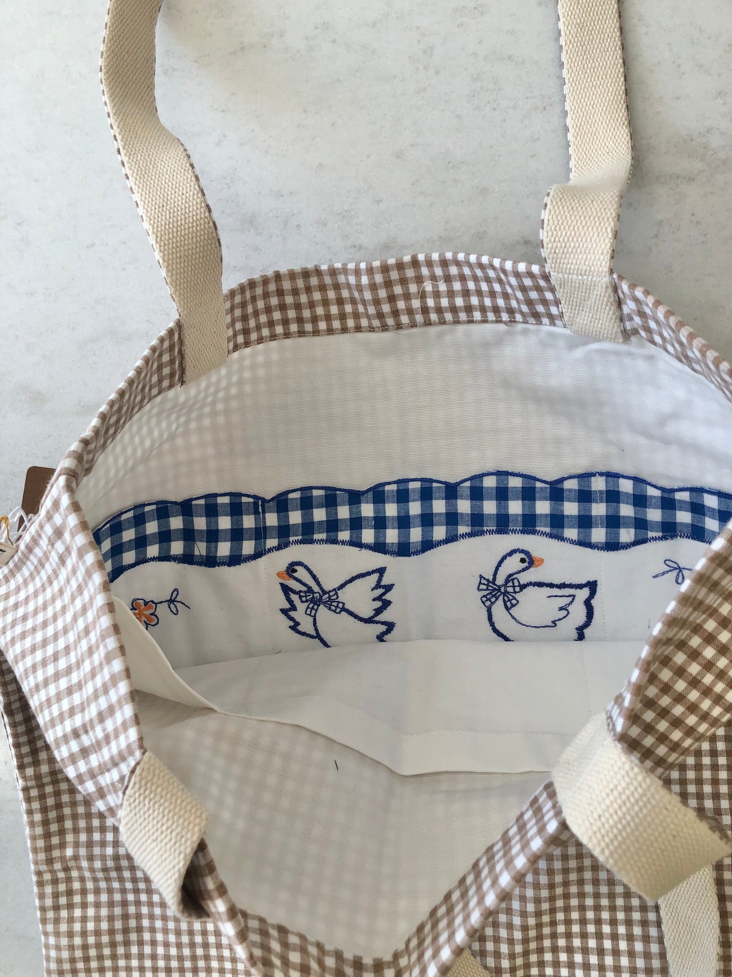 GINGHAM TOTE BAG