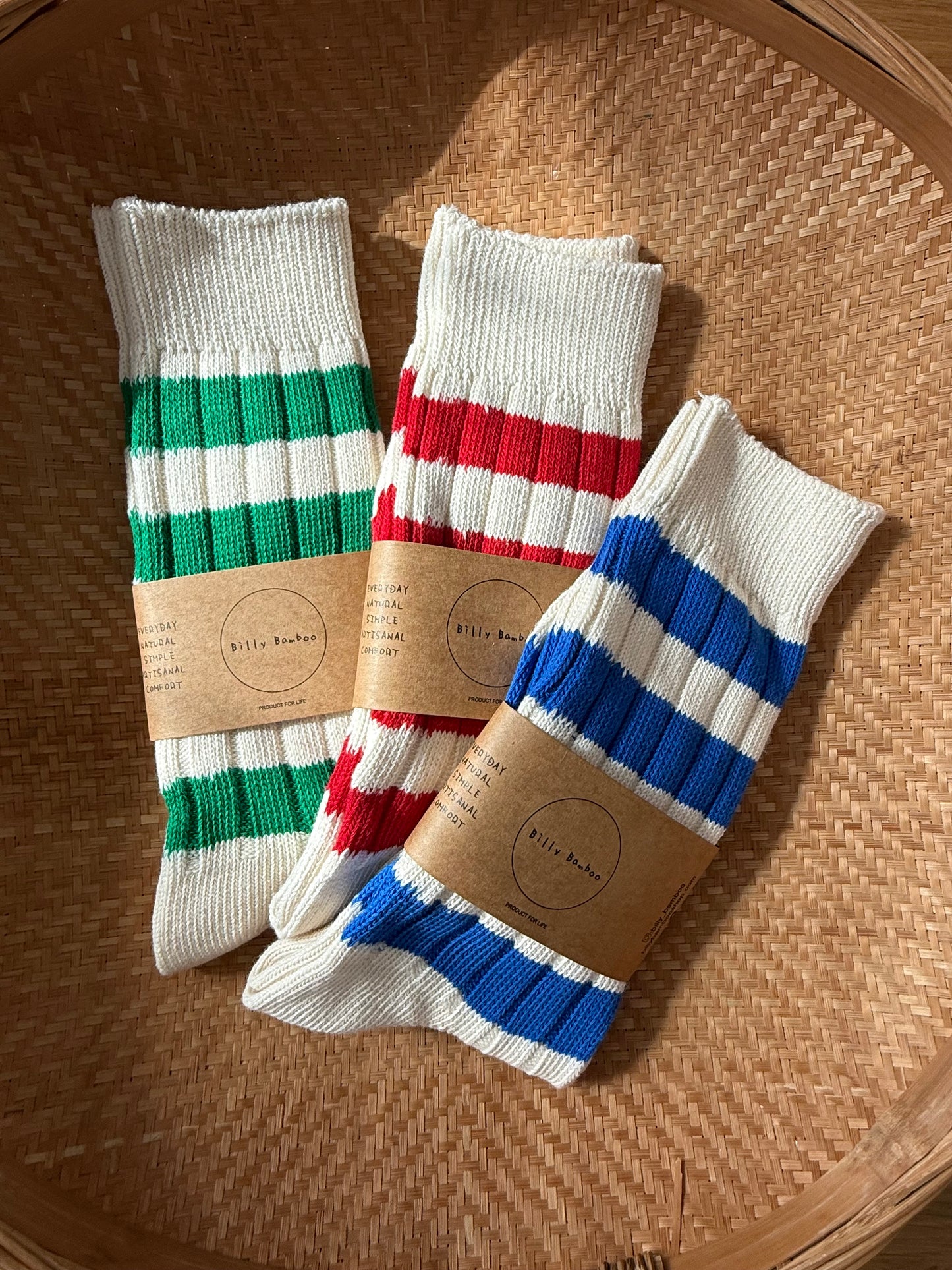COLOR STRIPE HIGH SOCKS