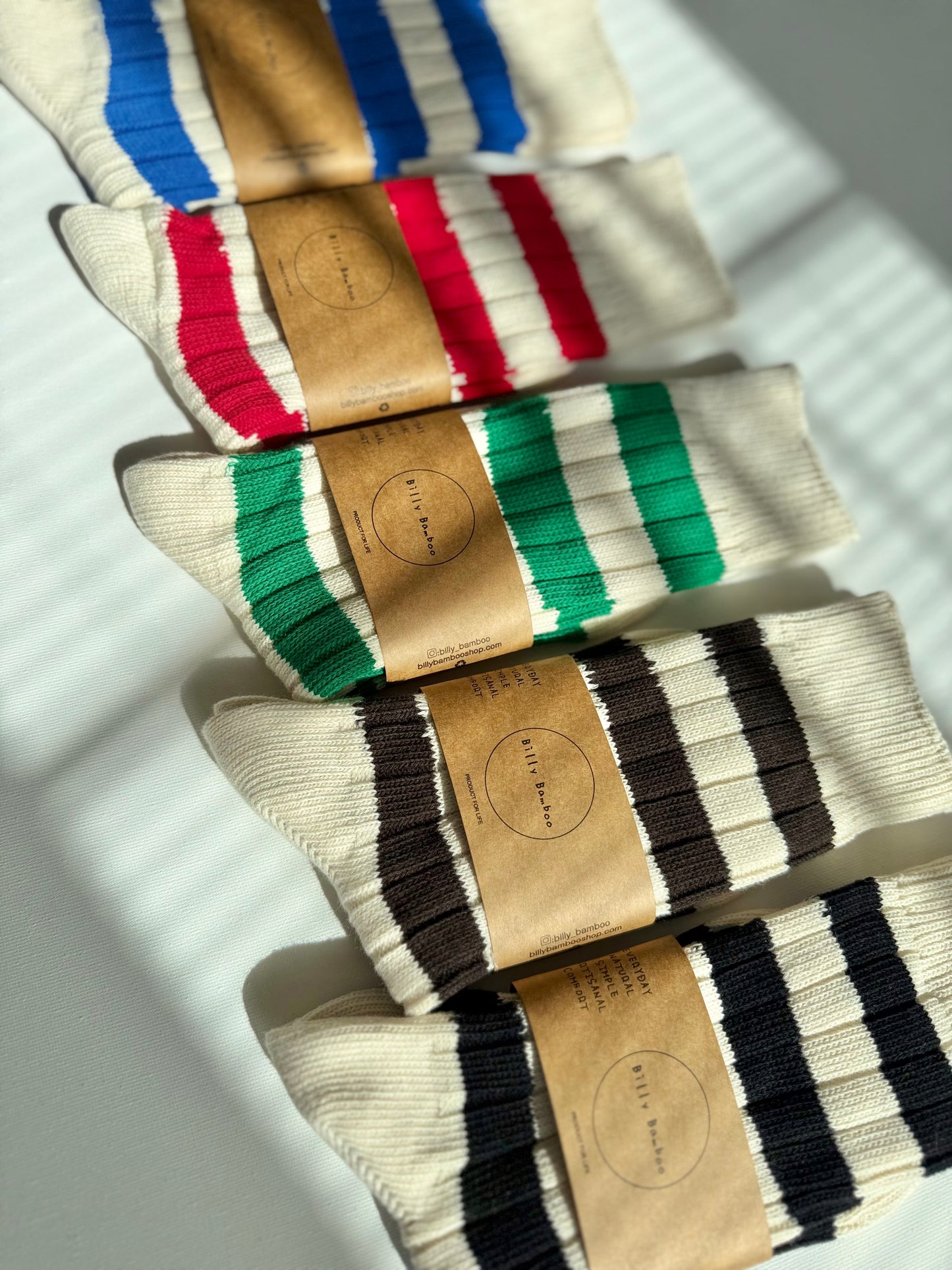 COLOR STRIPE HIGH SOCKS