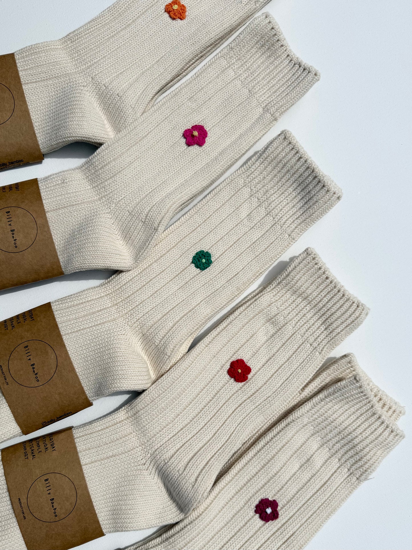 CROCHET MINI FLOWER SOCKS