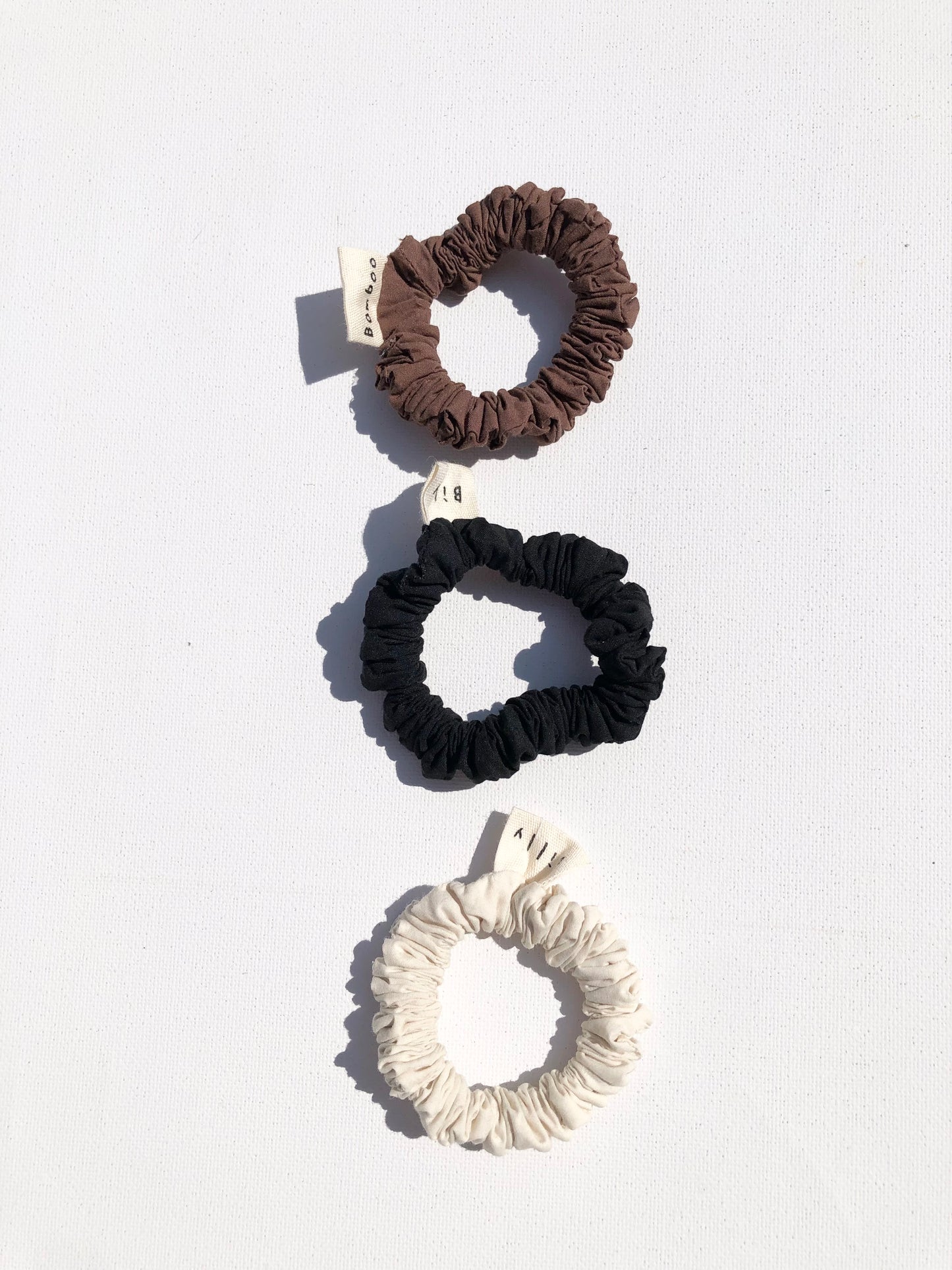 COTTON POPLIN MINI BOW SCRUNCHIES