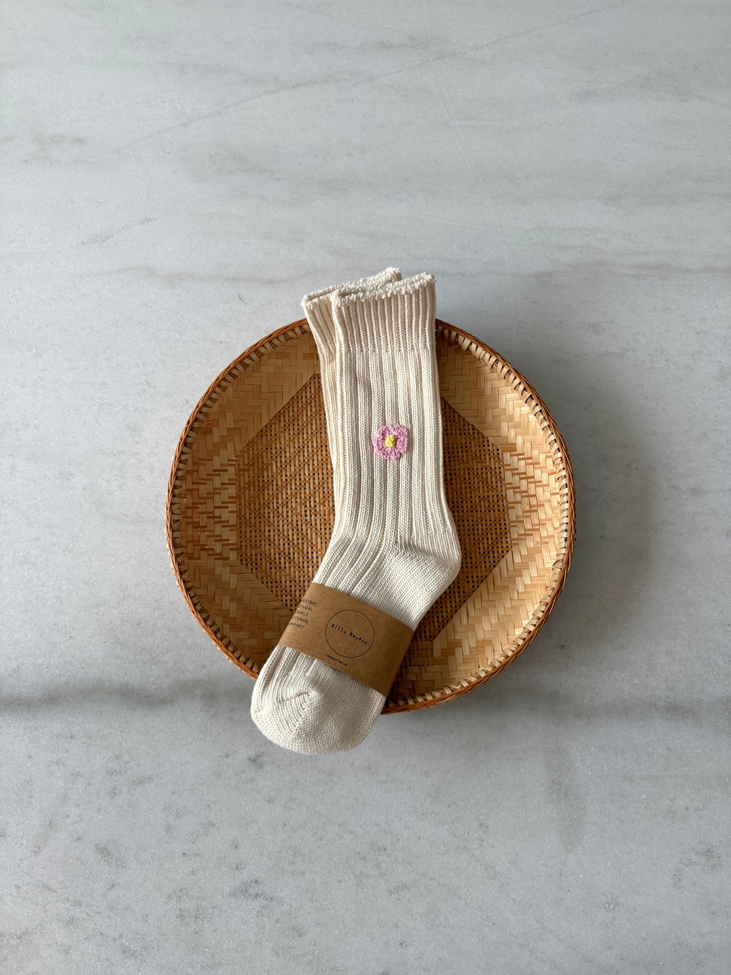 CROCHET HAPPY FLOWER SOCKS