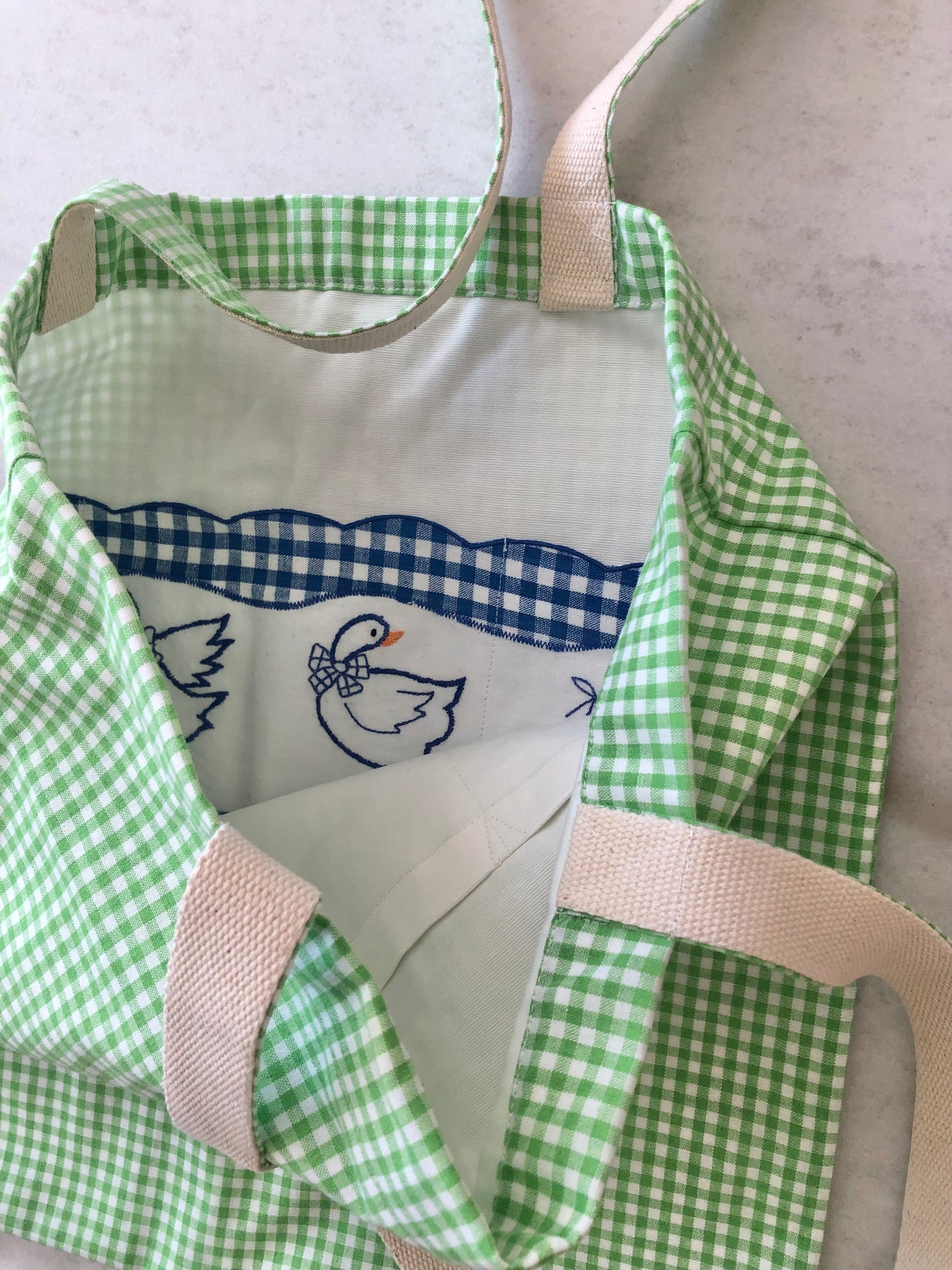 GINGHAM TOTE BAG