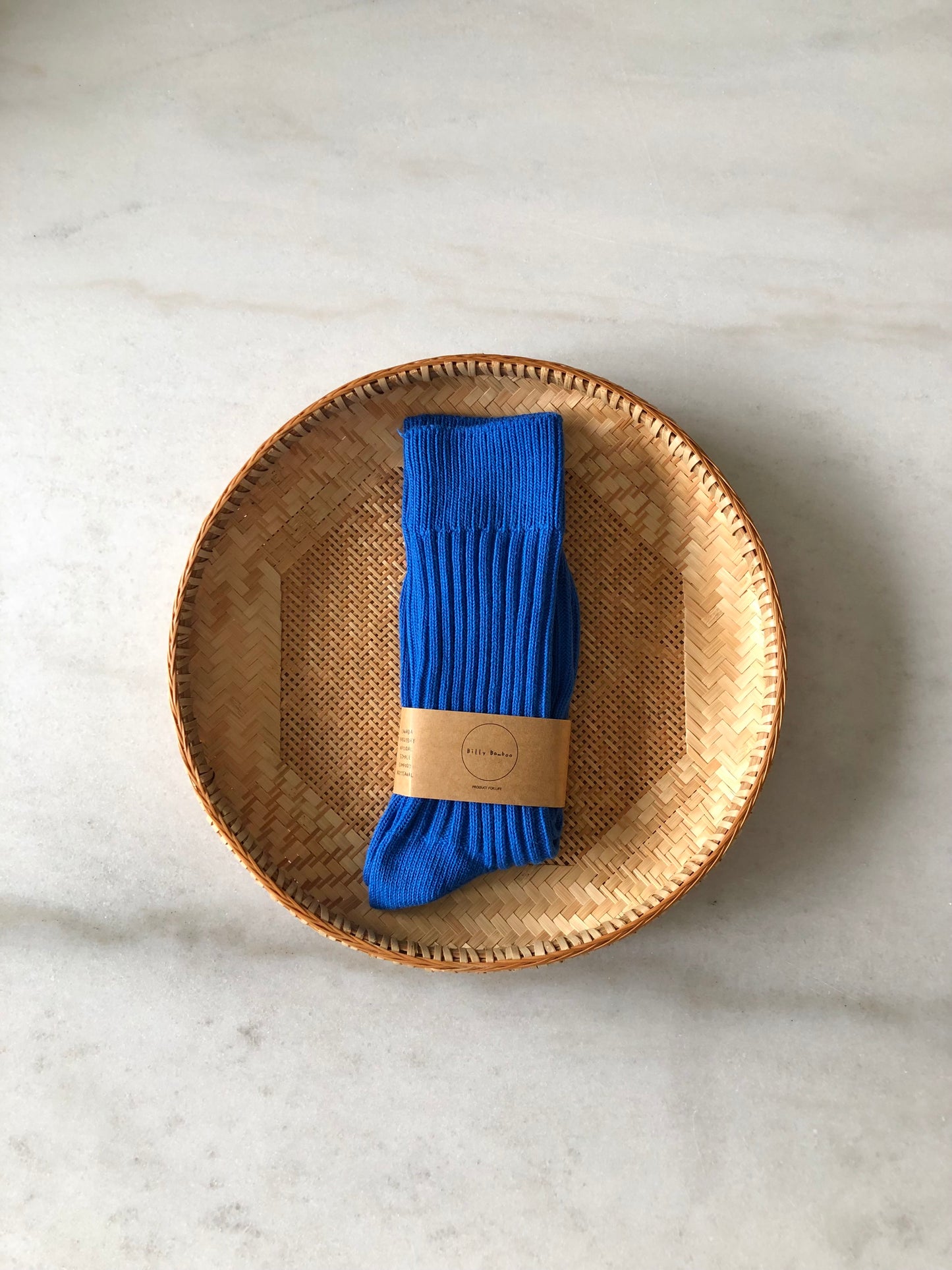 RIBBED COTTON HIGH SOCKS