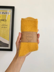 ANGORA WOOL SOCKS - crystal bright