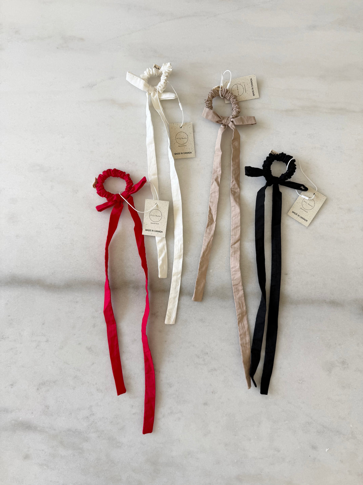COTTON POPLIN MINI BOW SCRUNCHIES