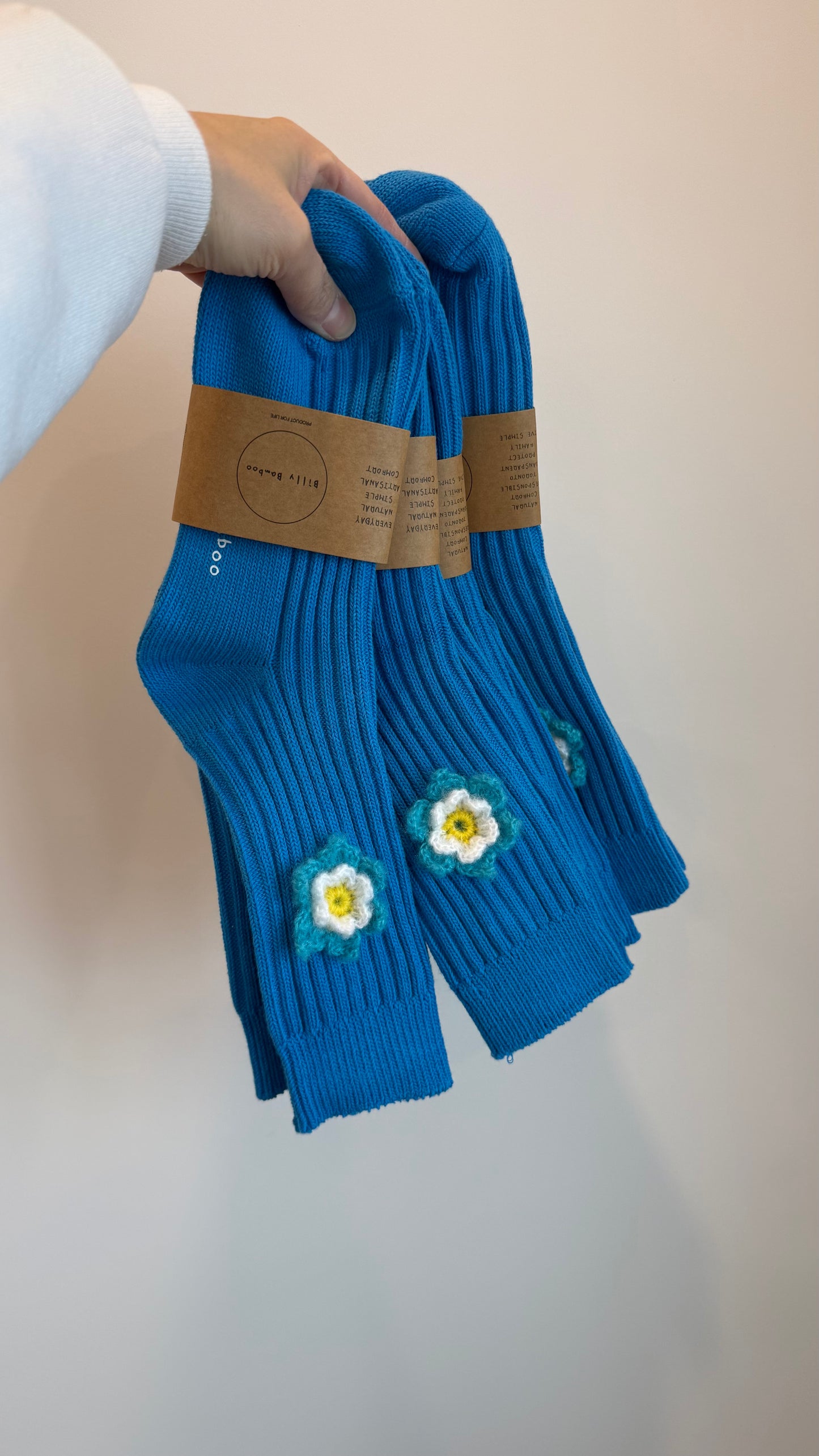 CROCHET DAFFODILS COTTON SOCKS