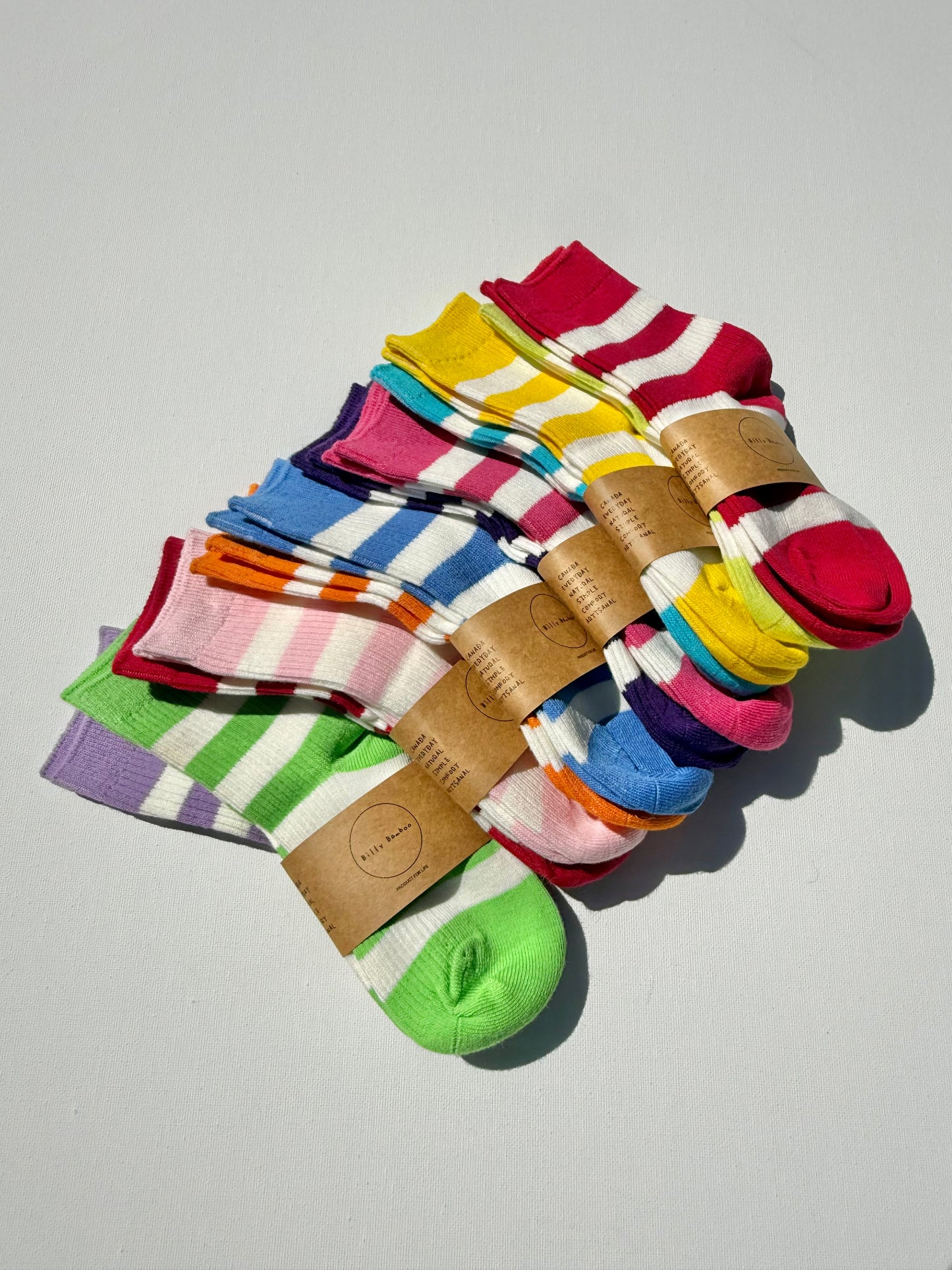 KIDS POP STRIPE SOCKS: PACK OF 2