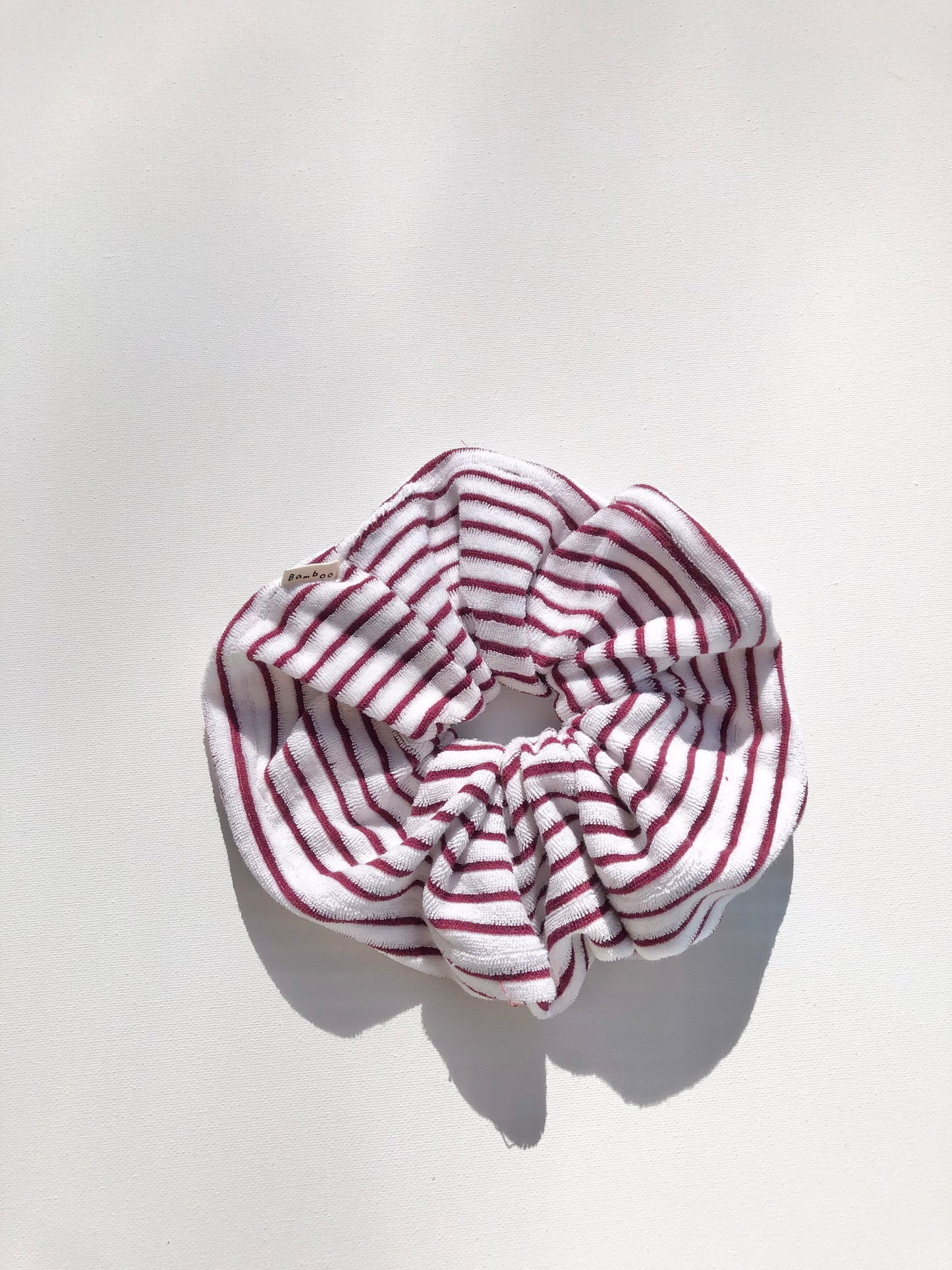 NOVA SCOTIA TOWELLING STRIPE SCRUNCHIES - neutral