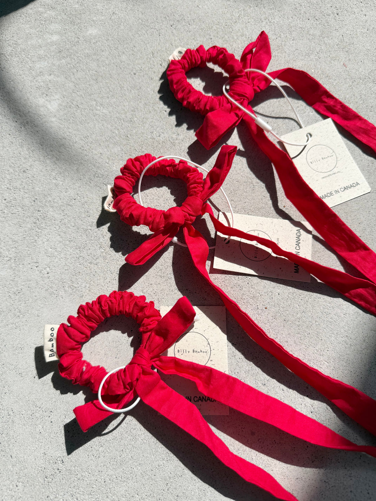 COTTON POPLIN MINI BOW SCRUNCHIES