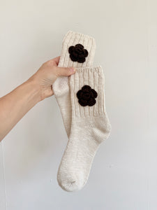 CROCHET COOKIE FLOWERS SOCKS