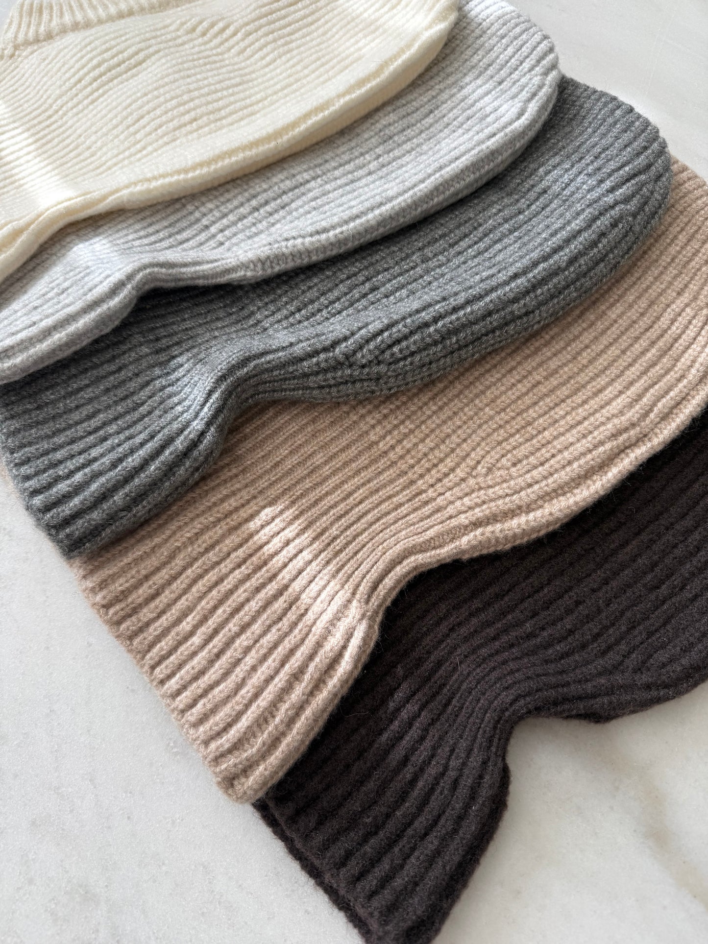 (Pre - order)CHUNKY RIB FUZZY WOOL BALACLAVA - beginning of December