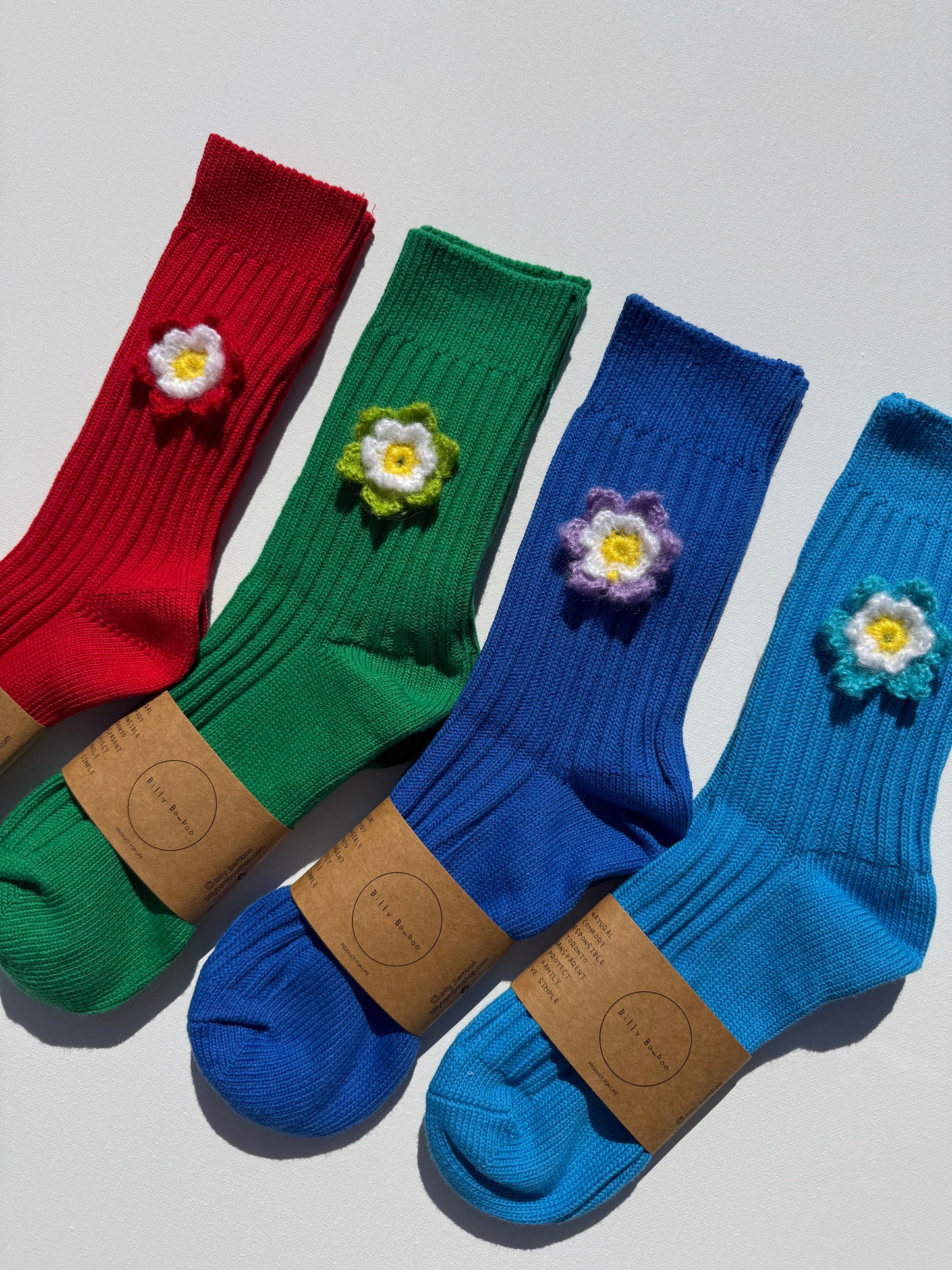 CROCHET DAFFODILS COTTON SOCKS