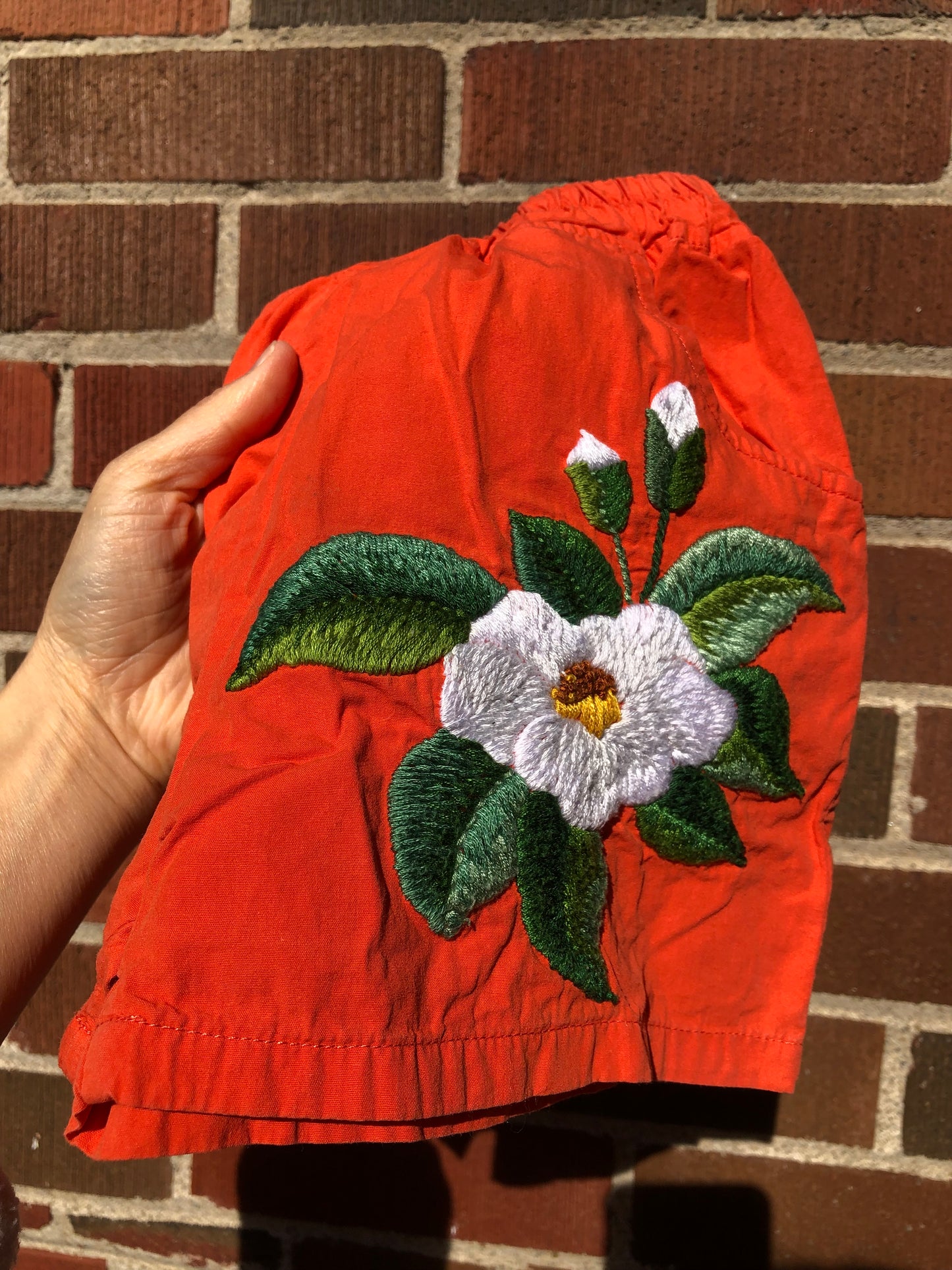 HAND EMBROIDERY CAMELLIA CAPS