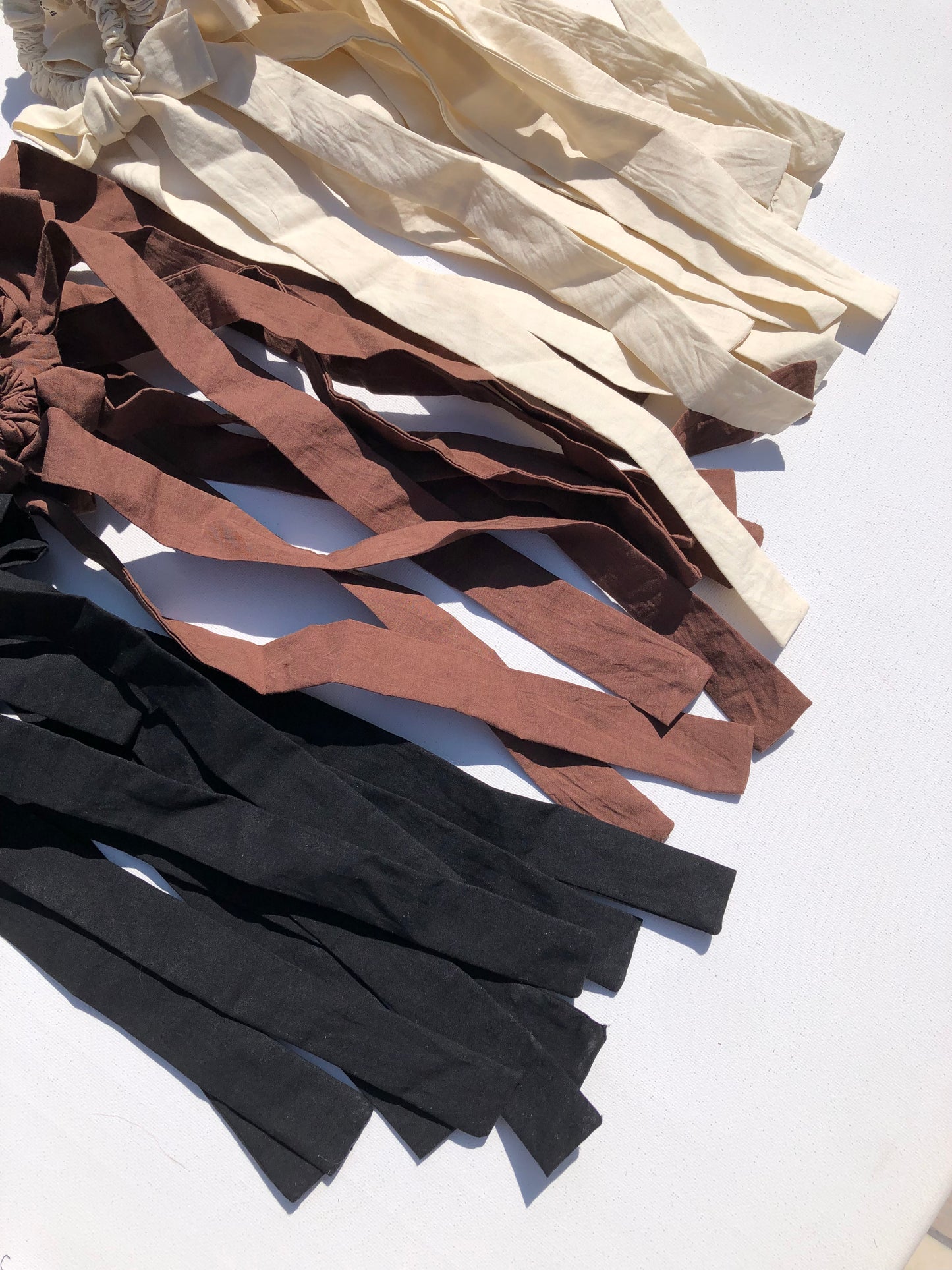 COTTON POPLIN MINI BOW SCRUNCHIES