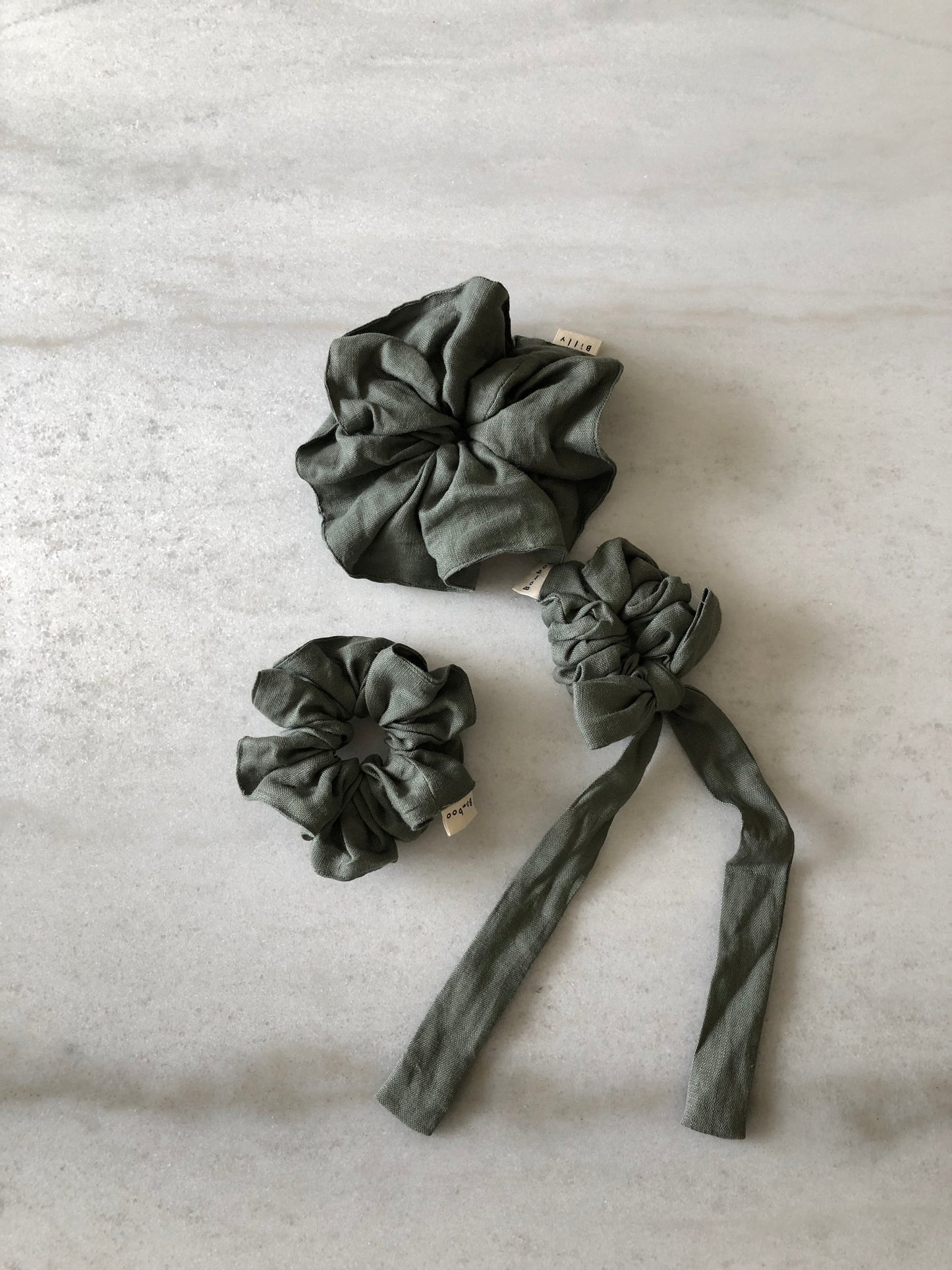 PURE LINEN SCRUNCHIES - neutral