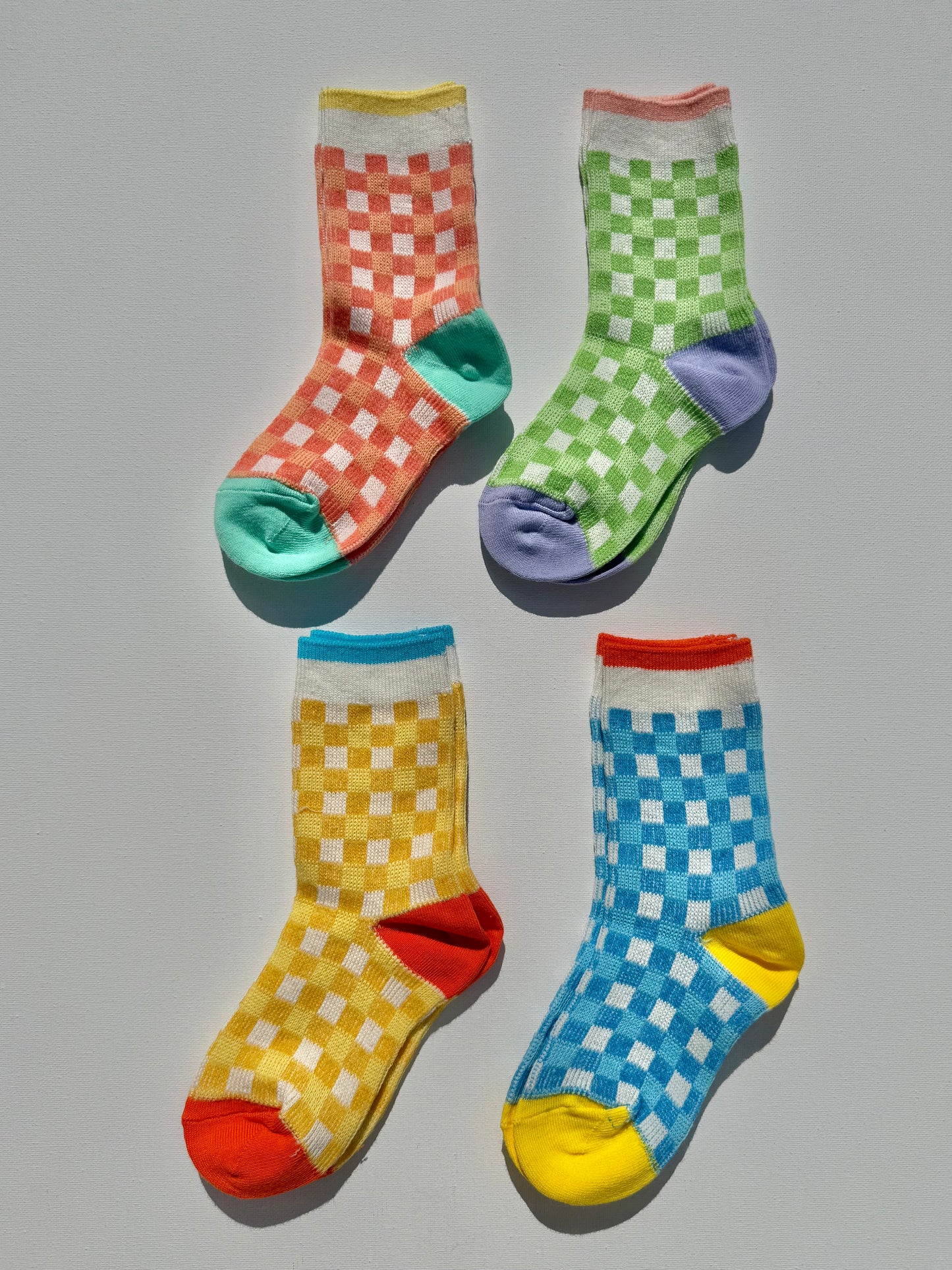 KIDS POP GINGHAM SOCKS PACK OF 2