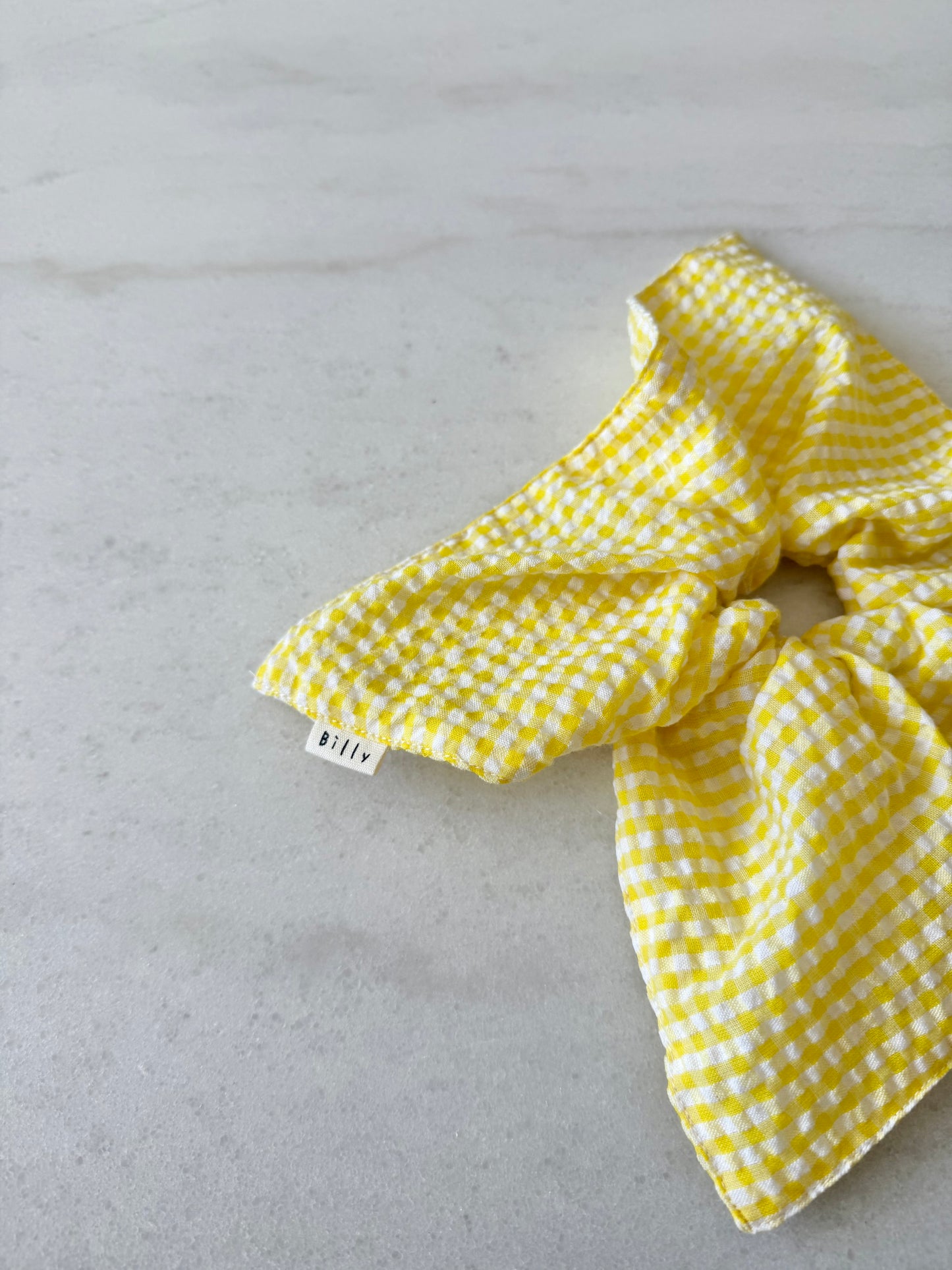 MINI GINGHAM PETAL SCRUNCHIES - bright