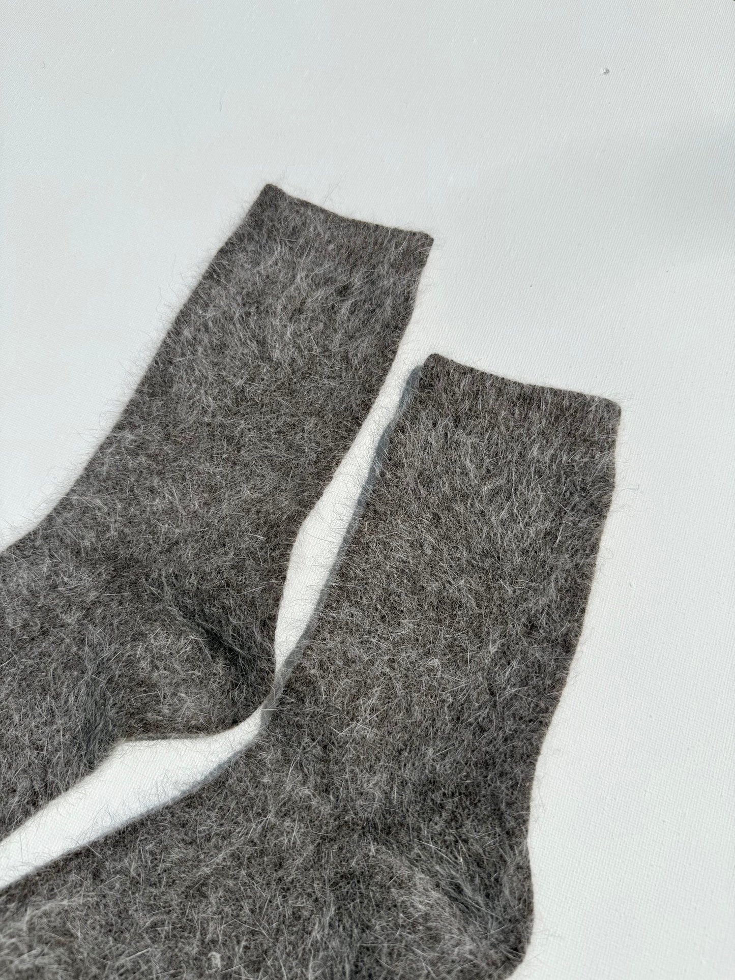 FLUFFY ANGORA SOCKS