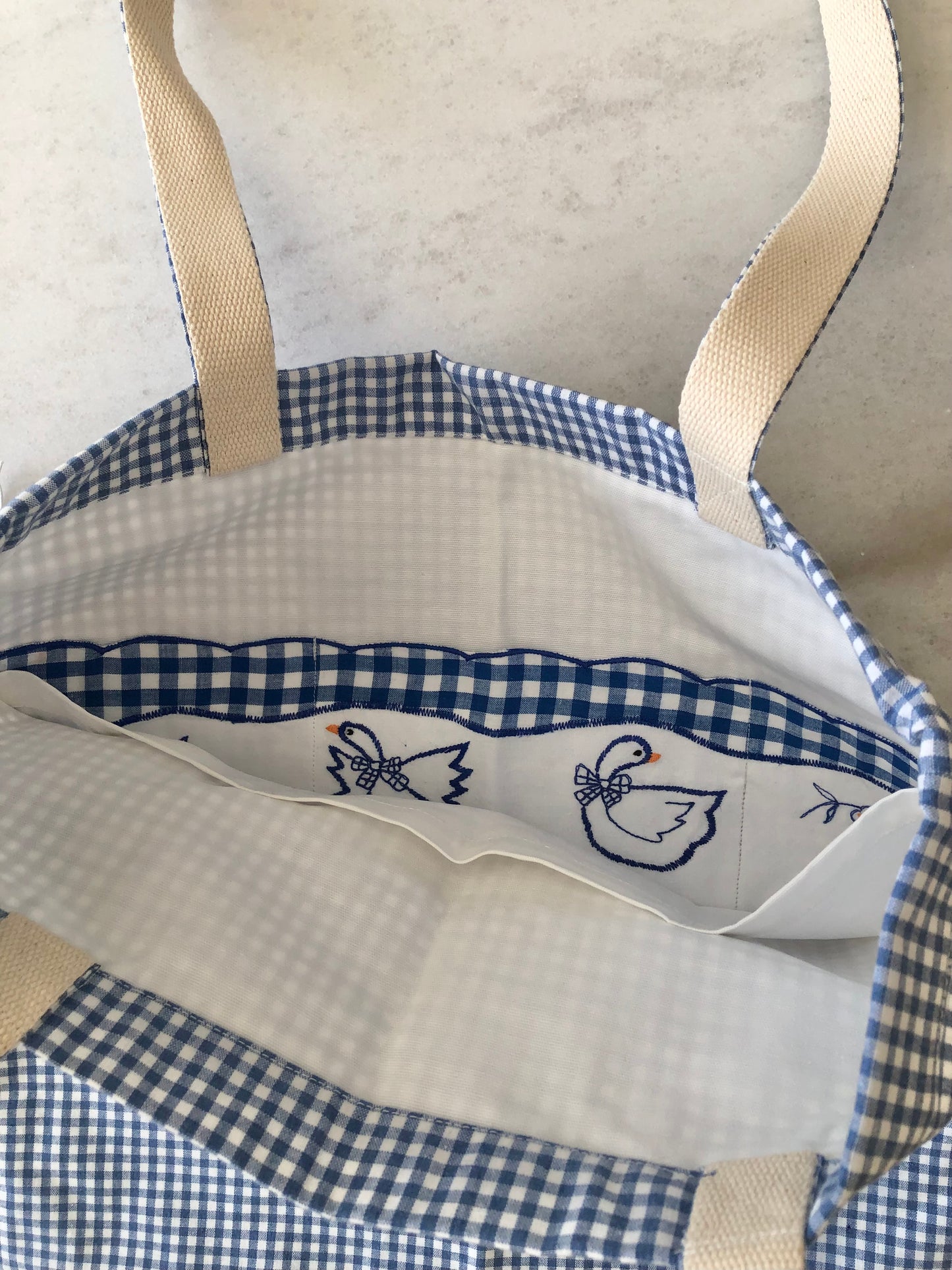 GINGHAM TOTE BAG