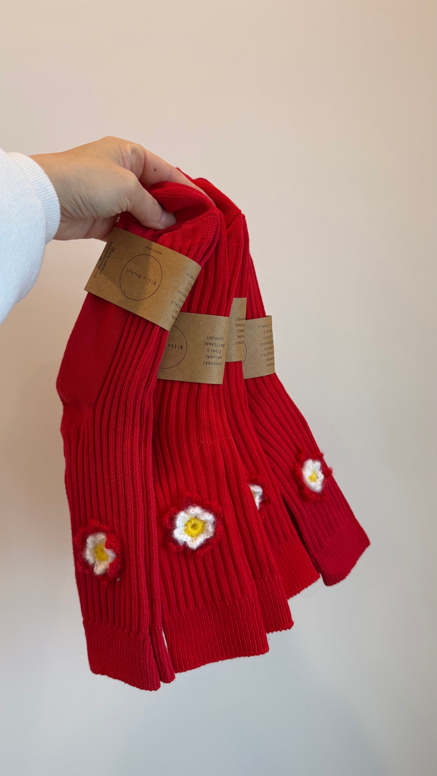 CROCHET DAFFODILS COTTON SOCKS