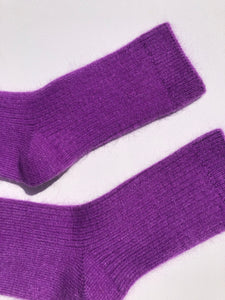 ANGORA WOOL SOCKS - crystal bright
