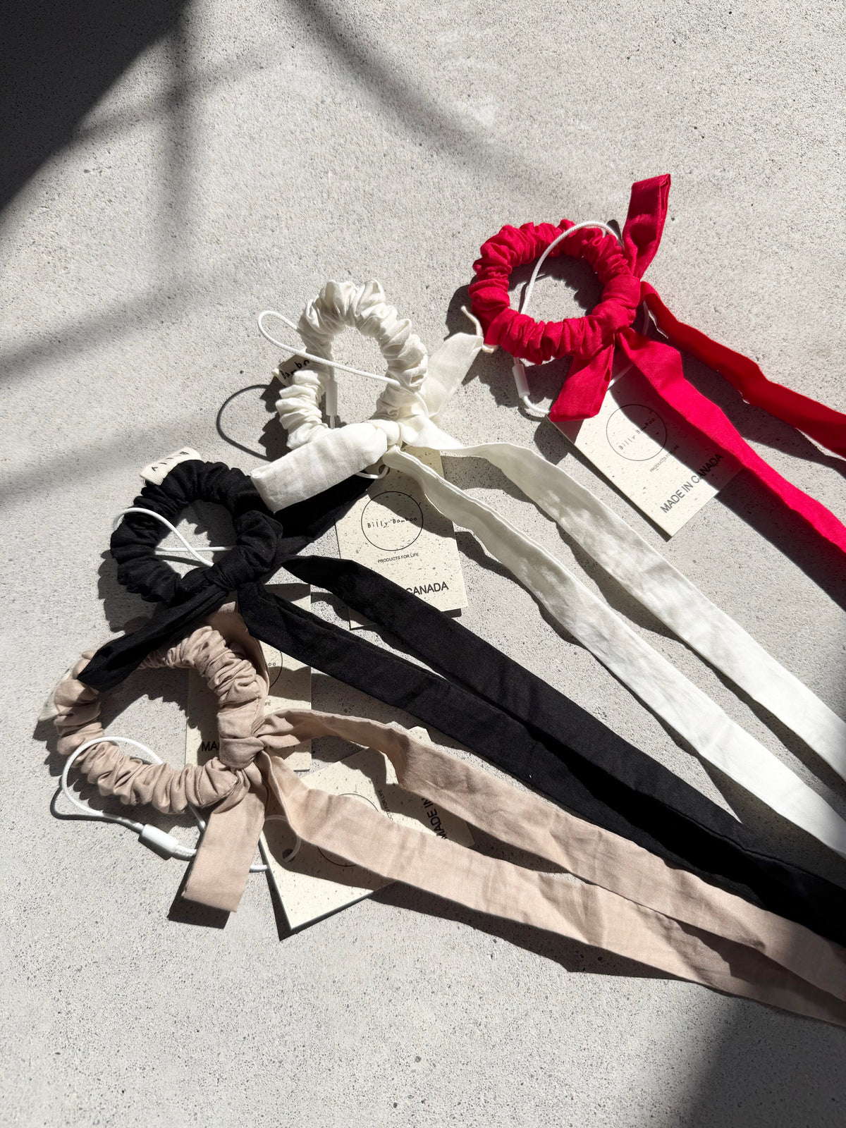 COTTON POPLIN MINI BOW SCRUNCHIES