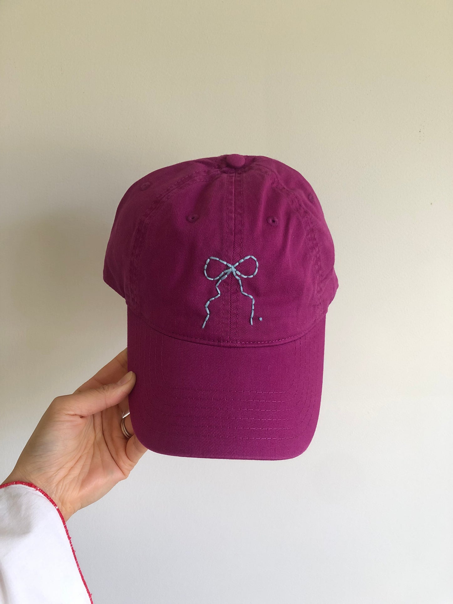 HAND EMBROIDERY BOW CAPS