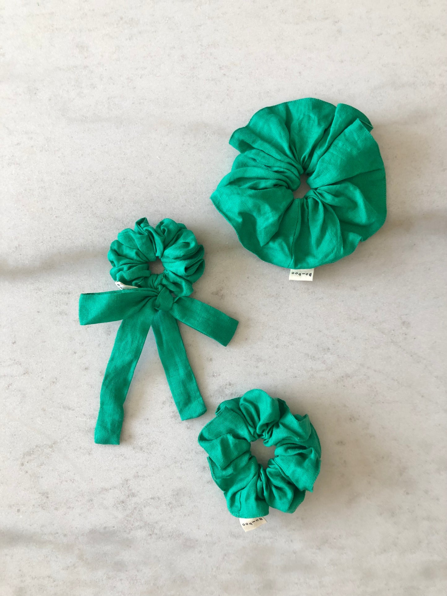 PURE LINEN SCRUNCHIES - bright