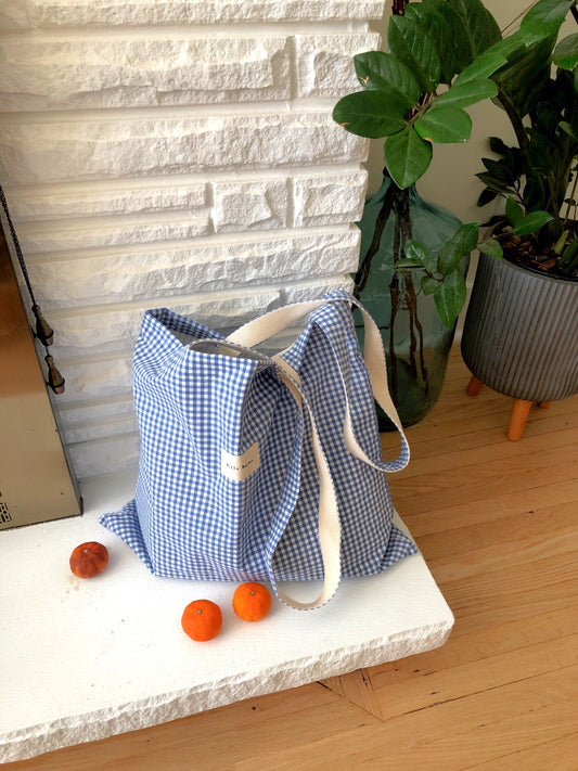 GINGHAM TOTE BAG