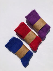 ANGORA WOOL SOCKS - crystal bright