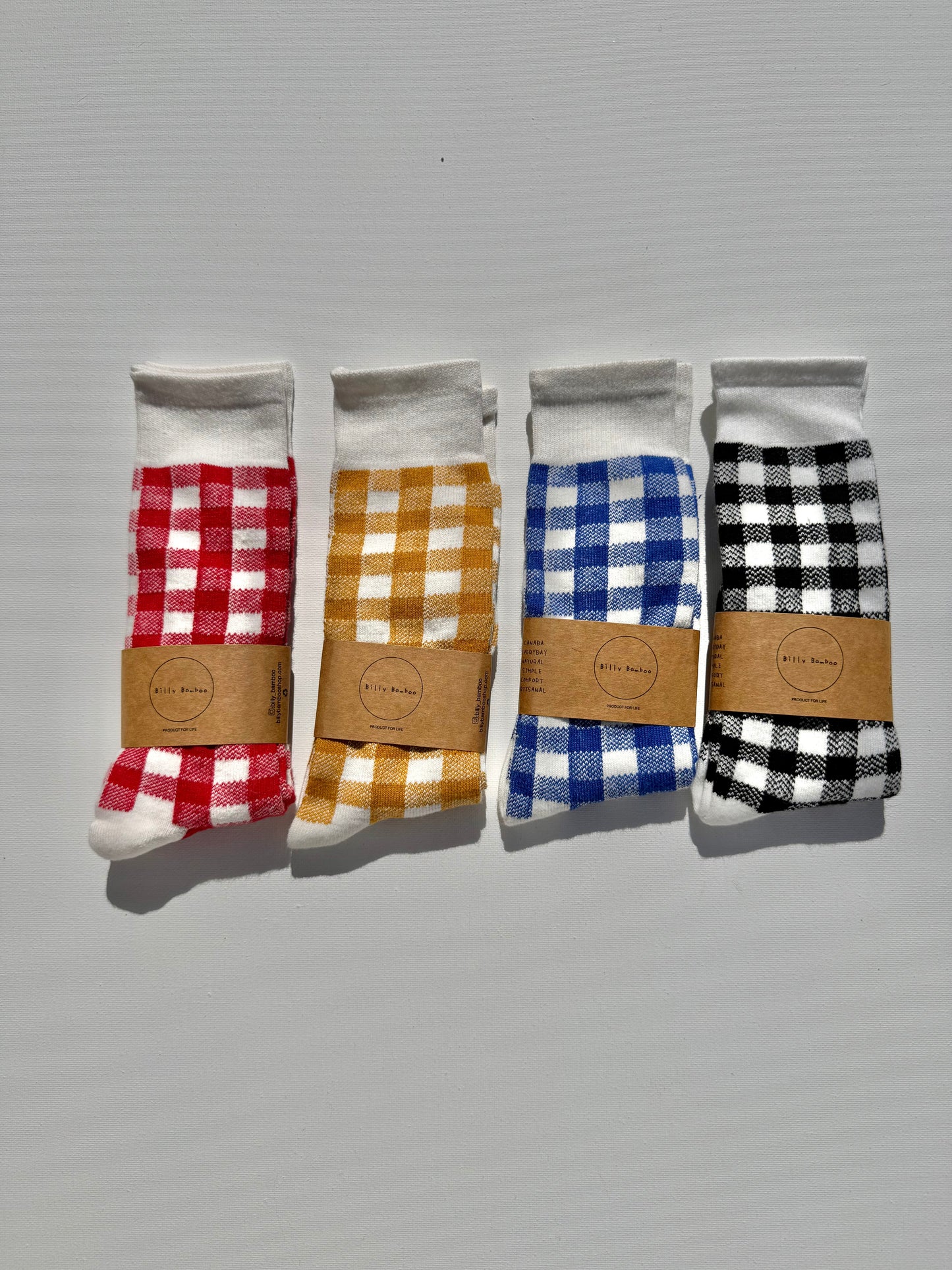 KIDS GINGHAM HIGH SOCKS