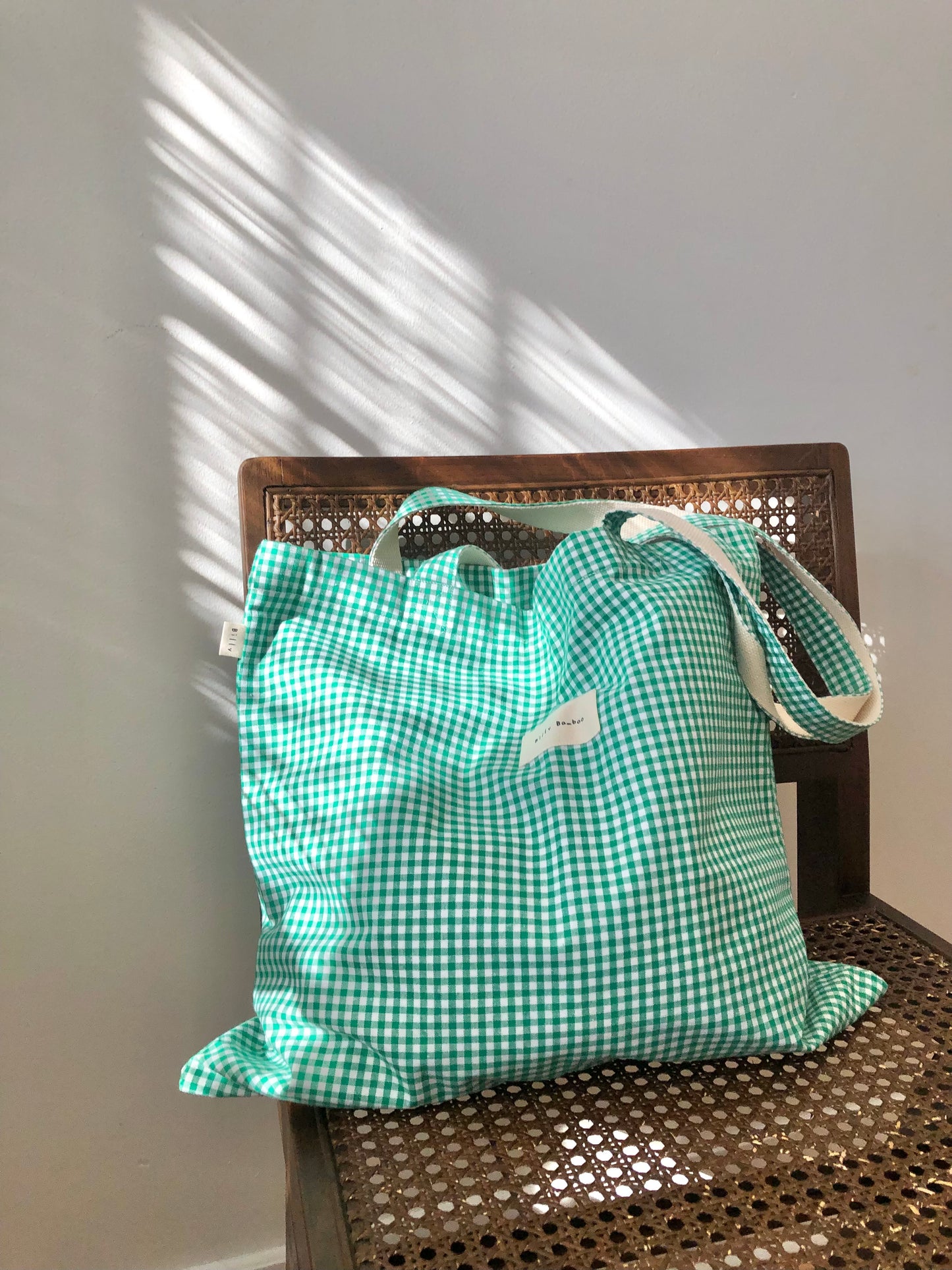GINGHAM TOTE BAG