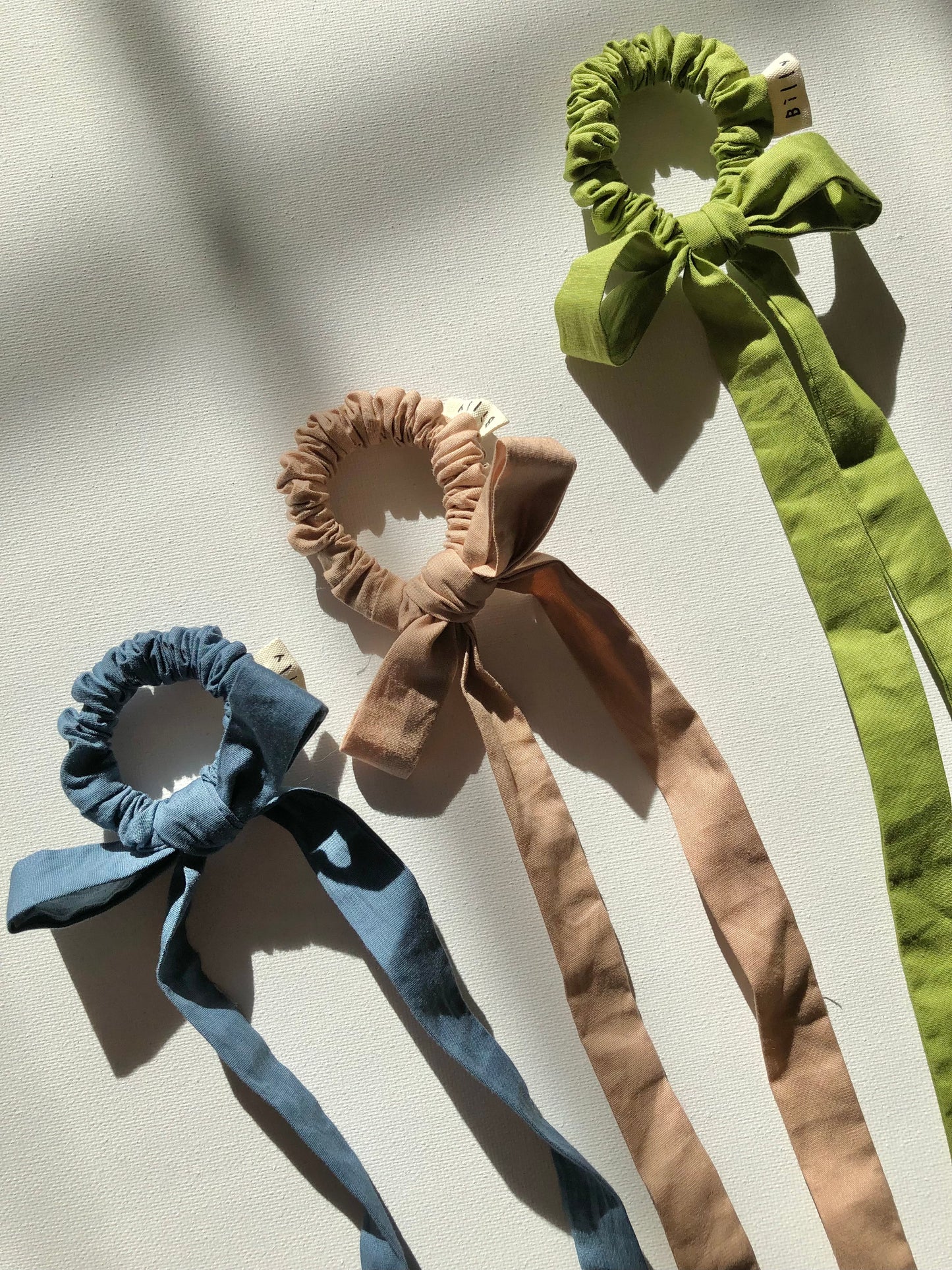 COTTON POPLIN MINI BOW SCRUNCHIES