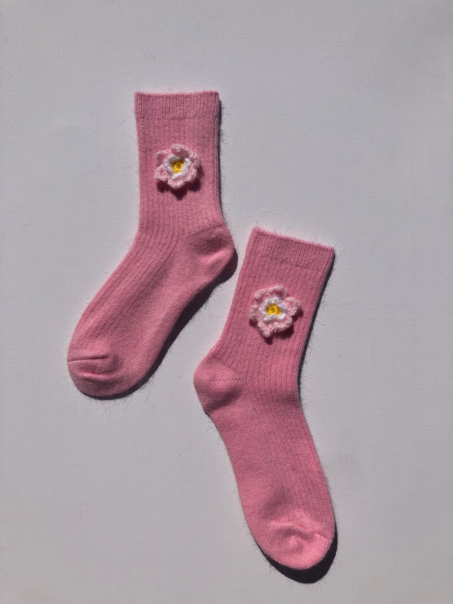 CROCHET DAFFODIL WOOL SOCKS