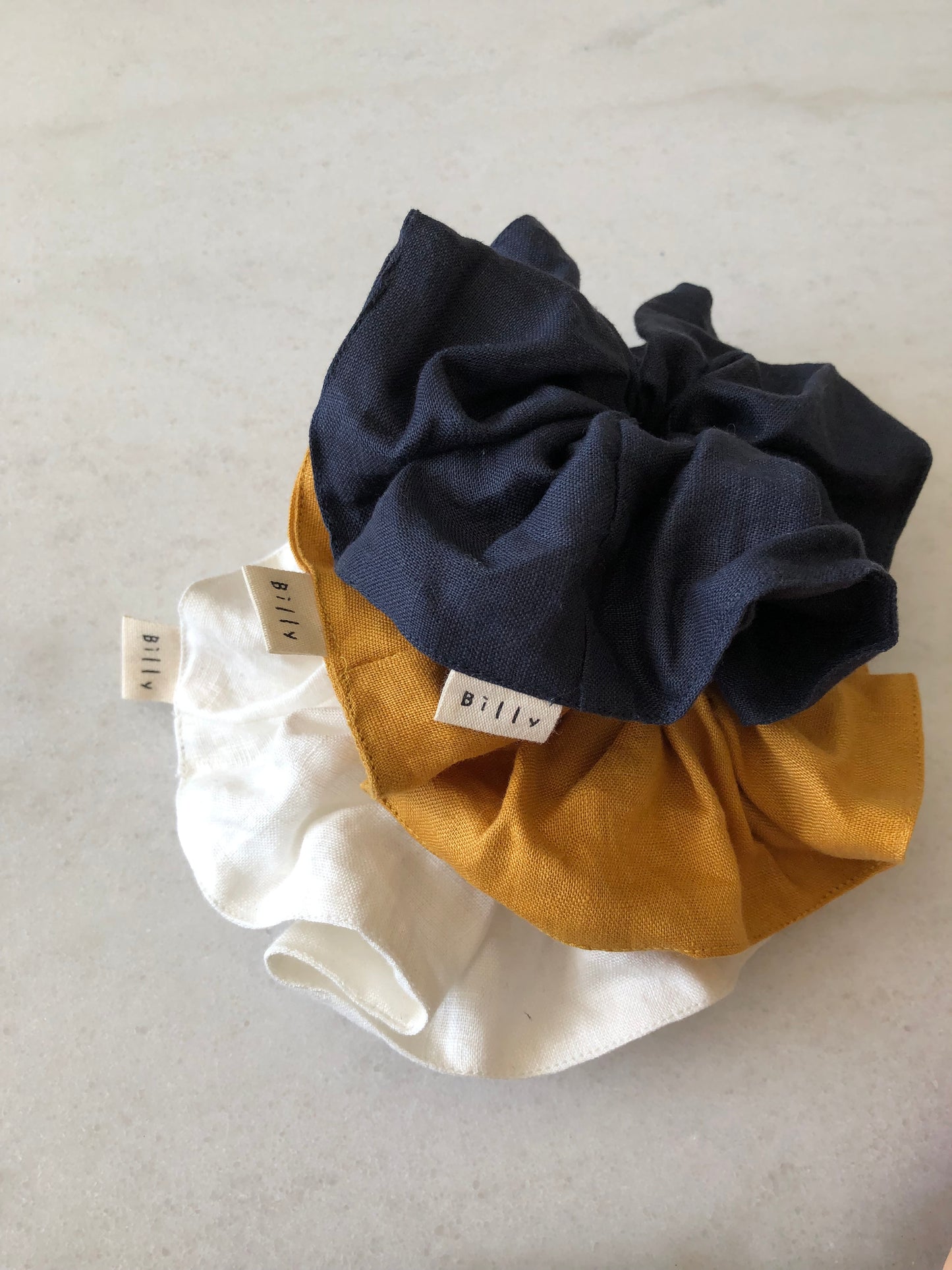 PURE LINEN SCRUNCHIES - neutral