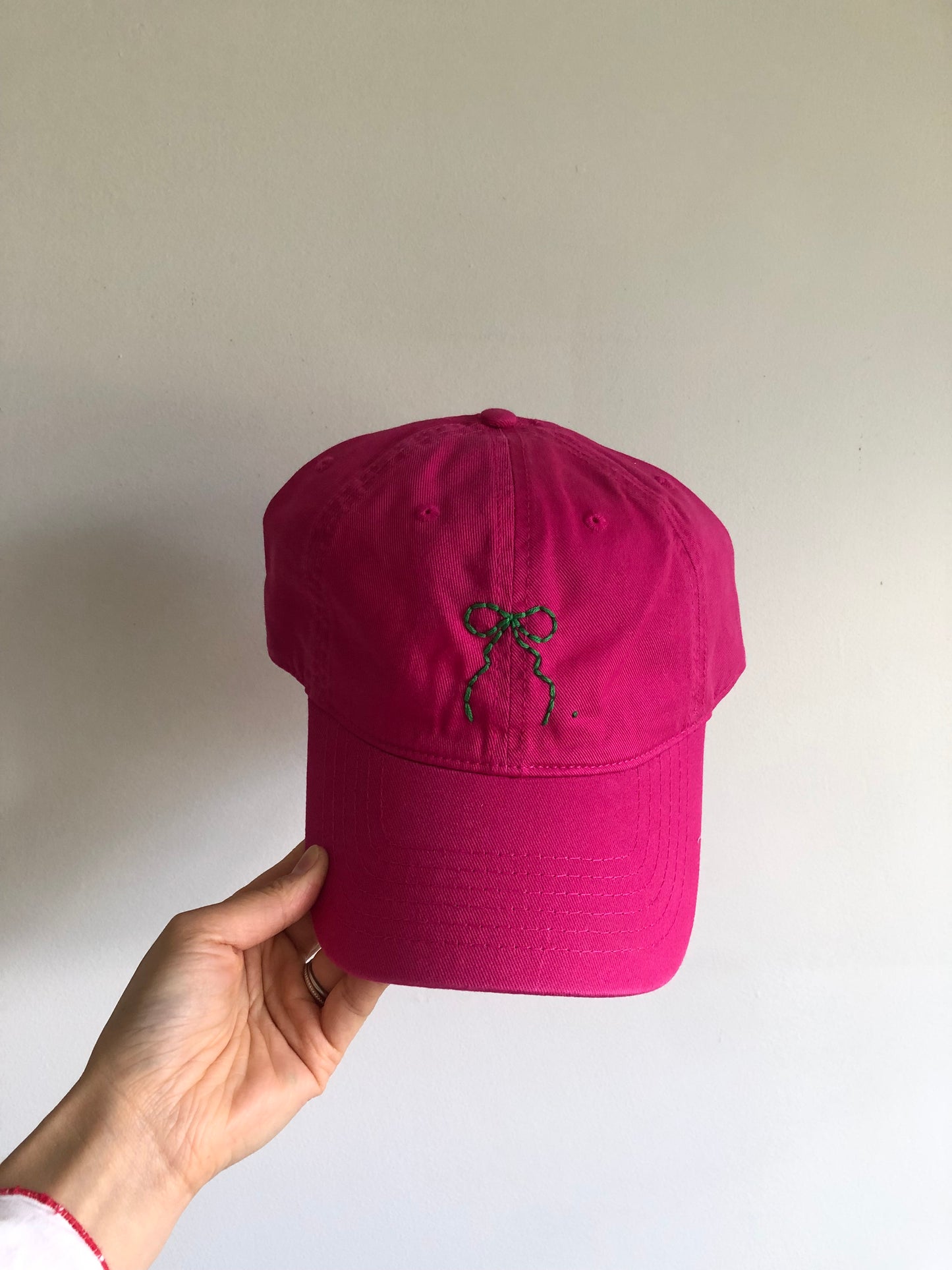 HAND EMBROIDERY BOW CAPS