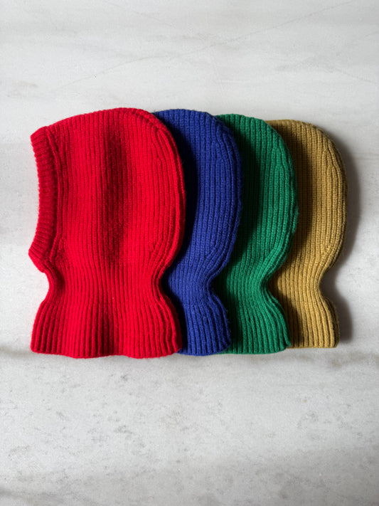 KIDS CHUNKY RIB BALACLAVA - crystal bright