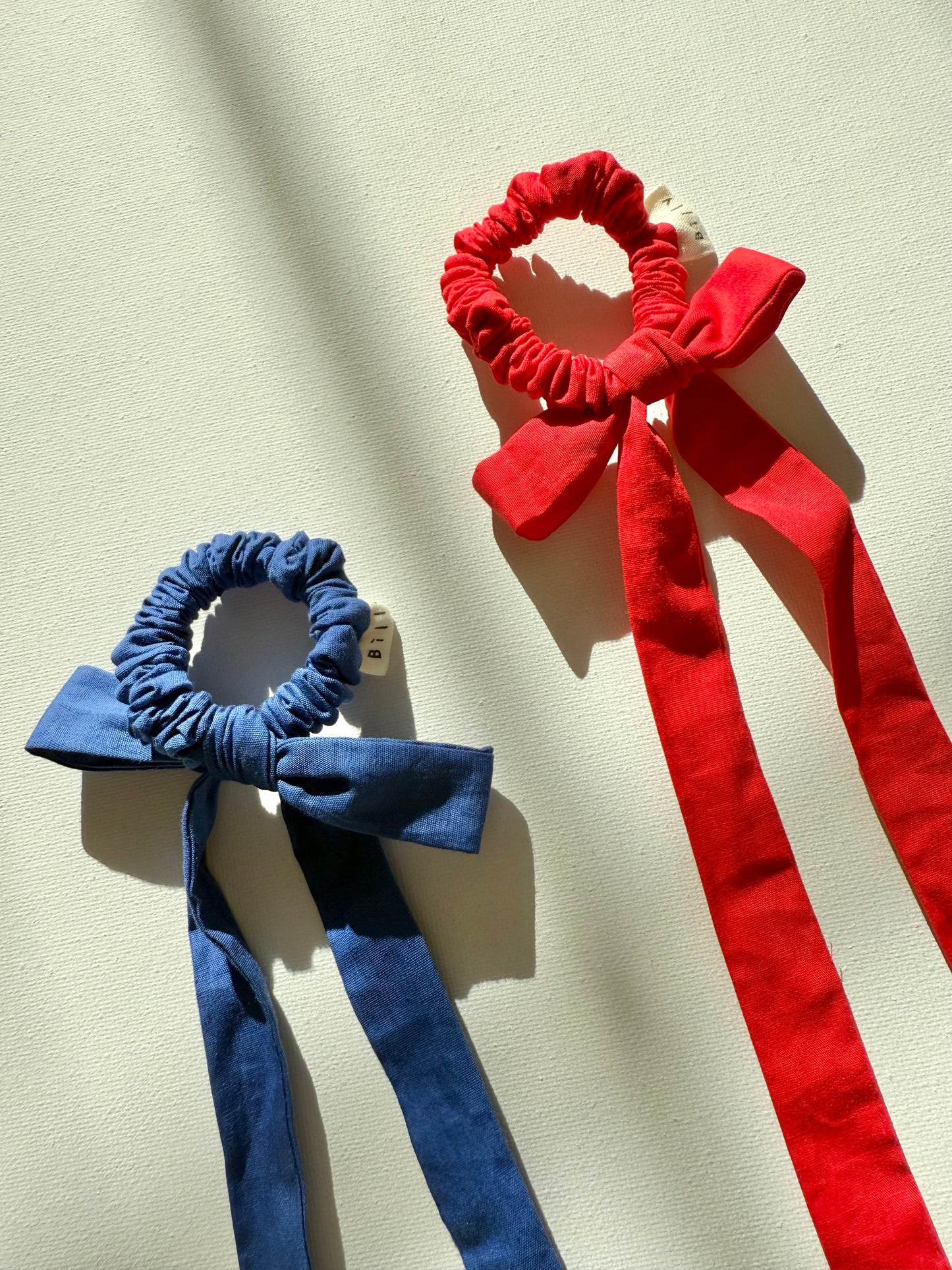 COTTON POPLIN MINI BOW SCRUNCHIES