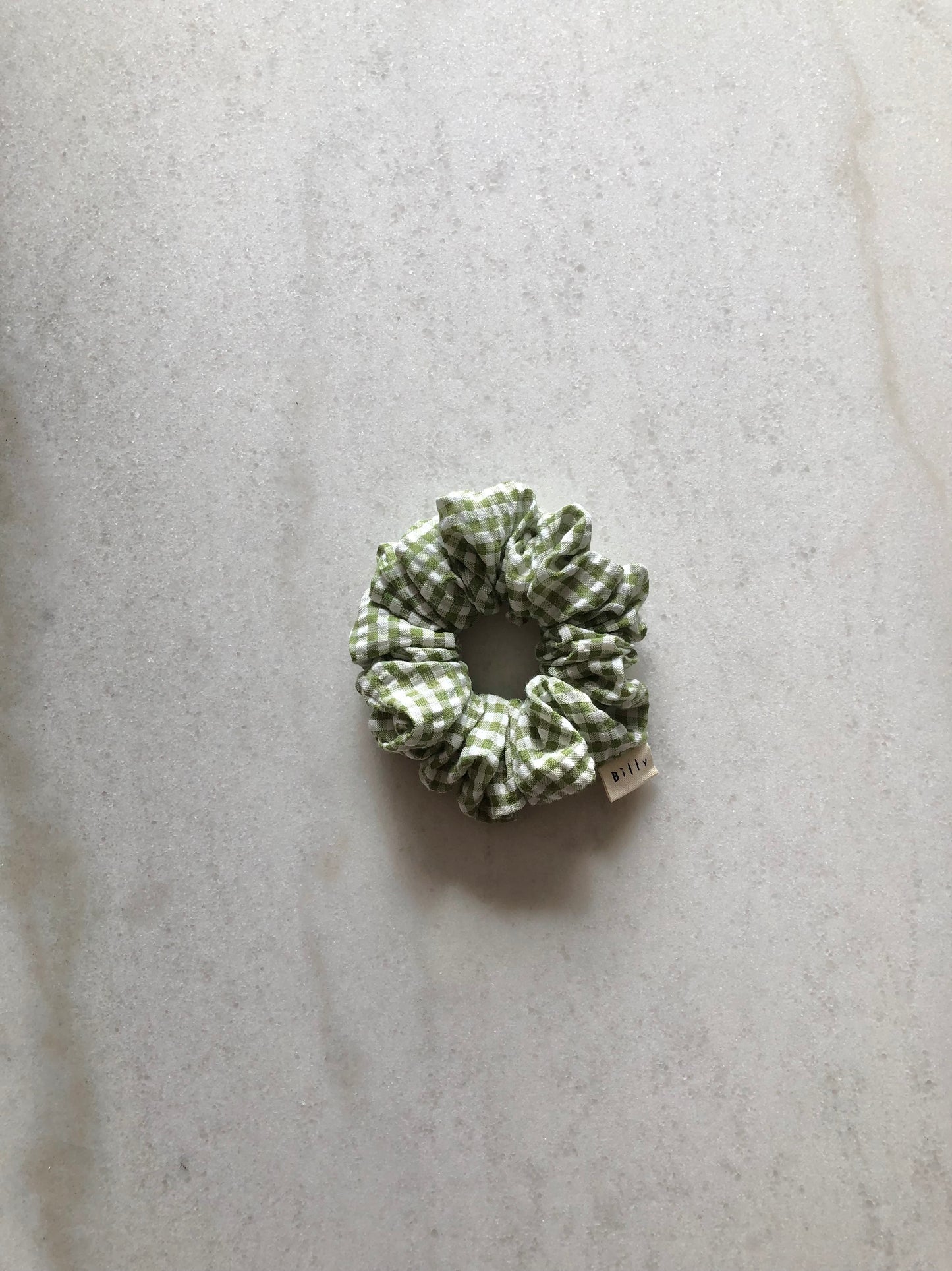 MINI GINGHAM SEERSUCKER SCRUNCHIES - neutral