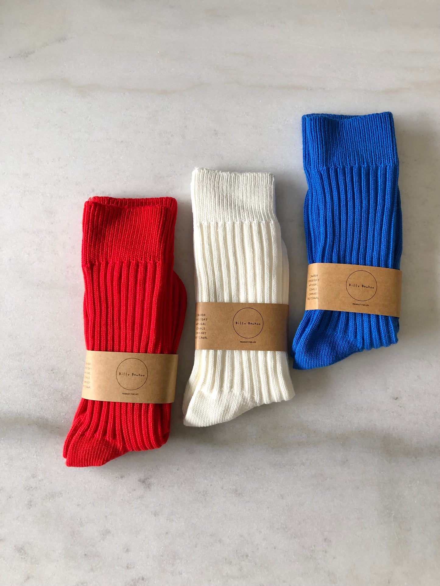 RIBBED COTTON HIGH SOCKS