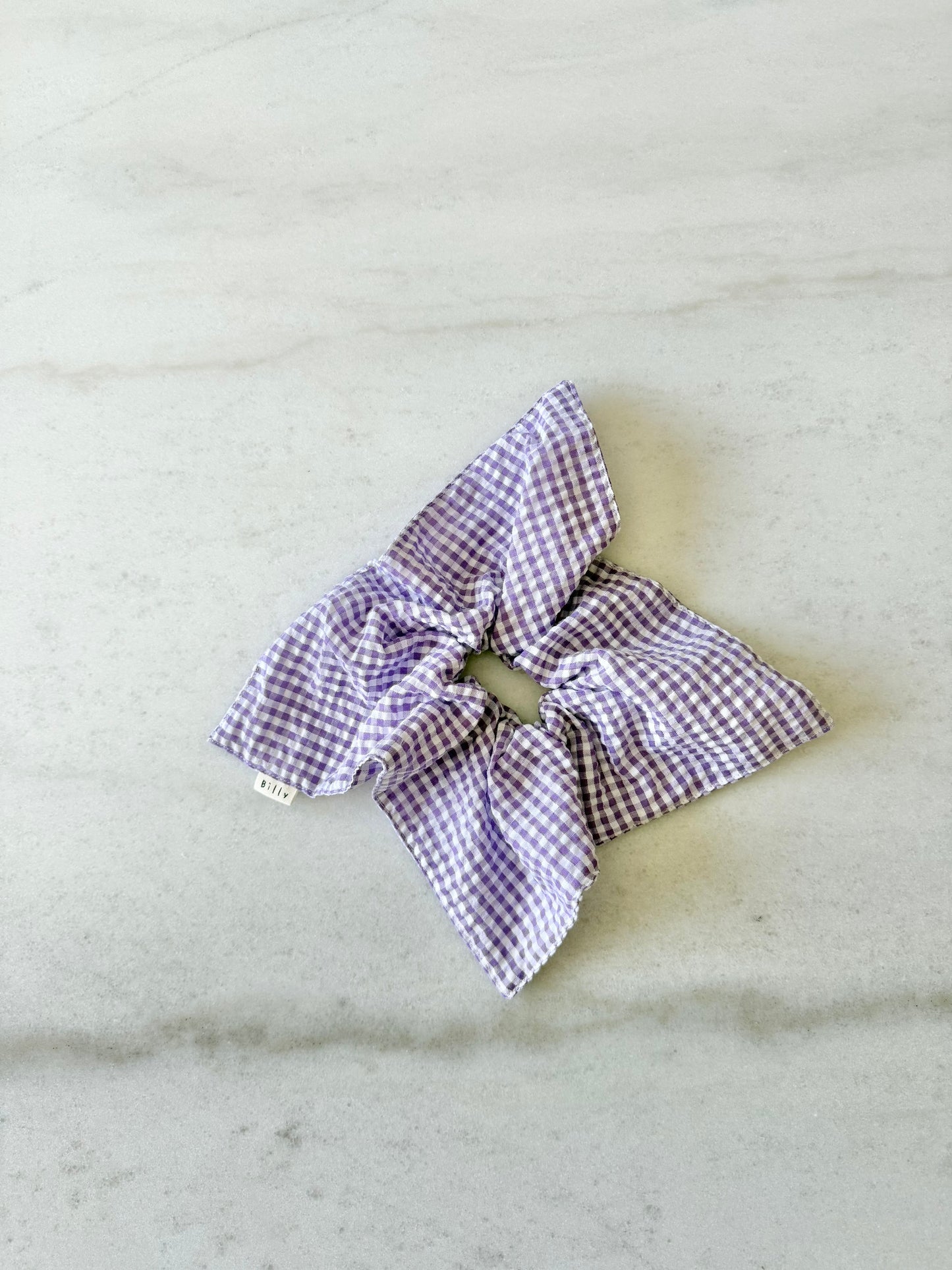MINI GINGHAM PETAL SCRUNCHIES - bright