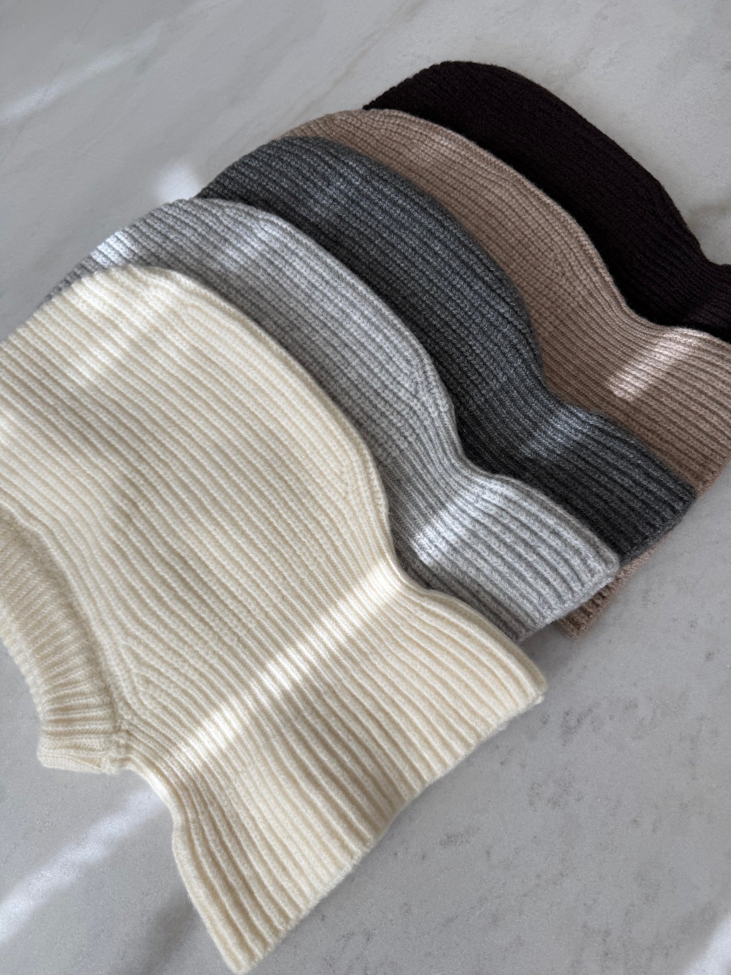 (Pre - order)CHUNKY RIB FUZZY WOOL BALACLAVA - beginning of December