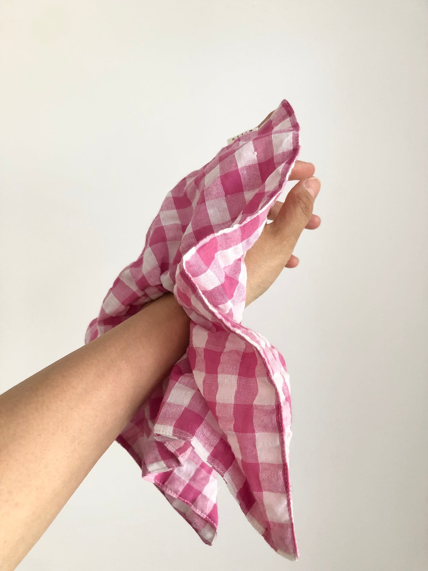 GINGHAM PETAL SCRUNCHIES - crystal bright